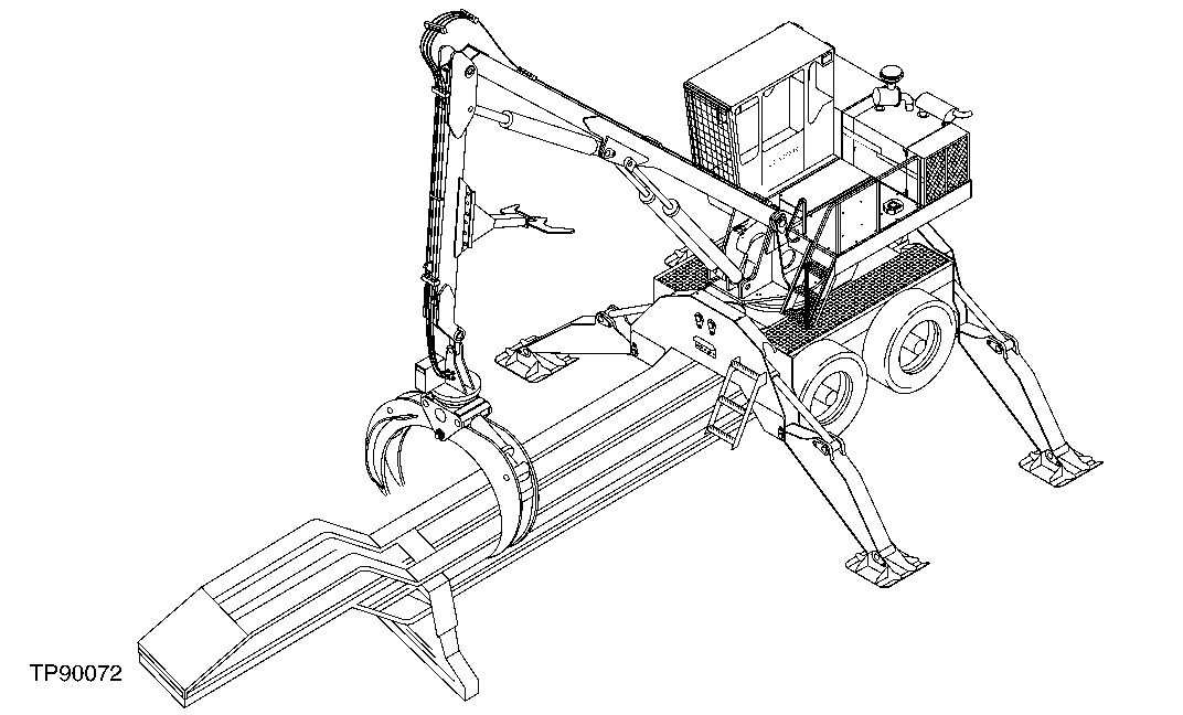 330B/335 and 430B/435 (-012092) Trailer Mount Log Loaders
