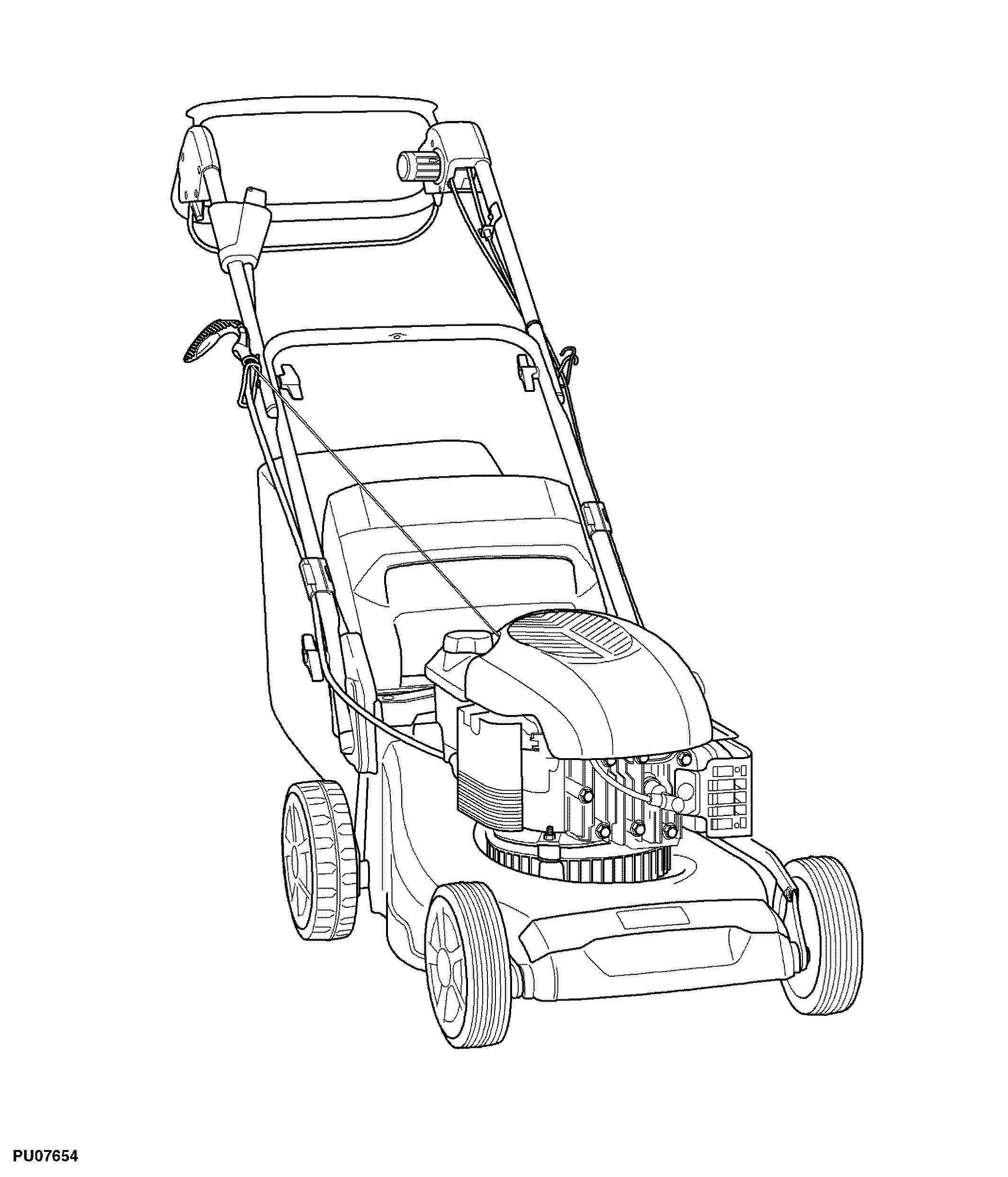 47CM Walk-Behind Mower, 4-Cycle Engine, R47VE (SA1286, SA1886, SA226620)