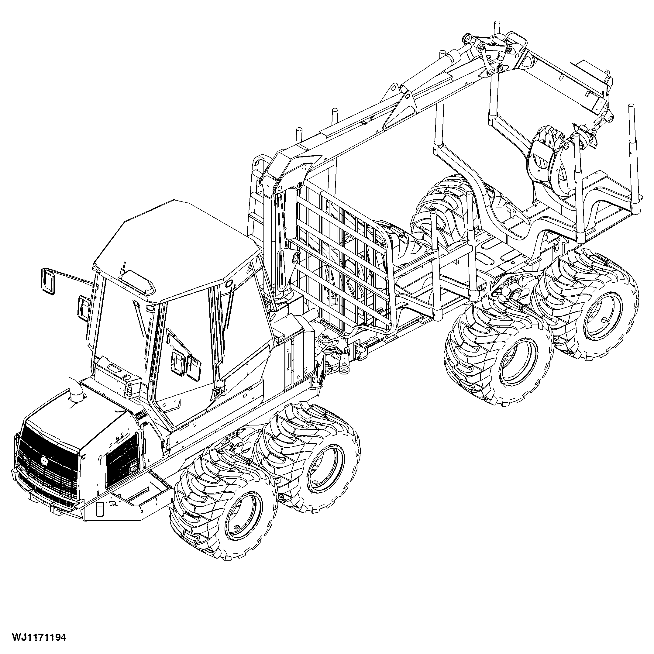 810E Forwarder (S.N. 002503-002884), Tier 3, Fixed Cabin, Engine 4045HTJ86