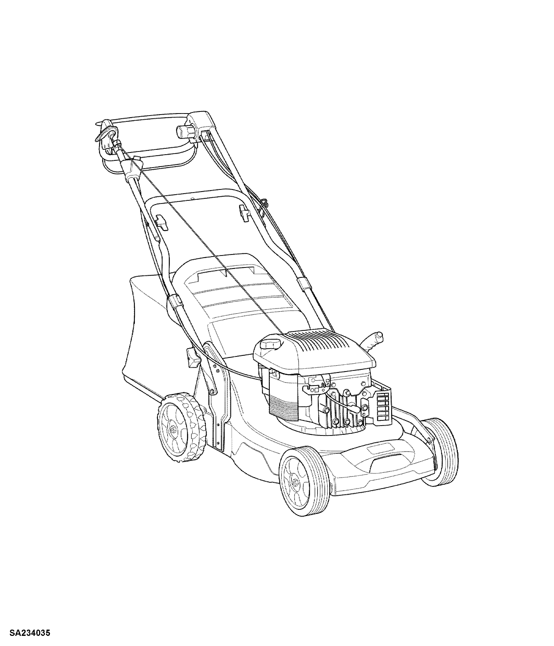 54CM Walk-Behind Mower, 4-Cycle Engine, R54VE (SA1596, SA1896, SA227620)