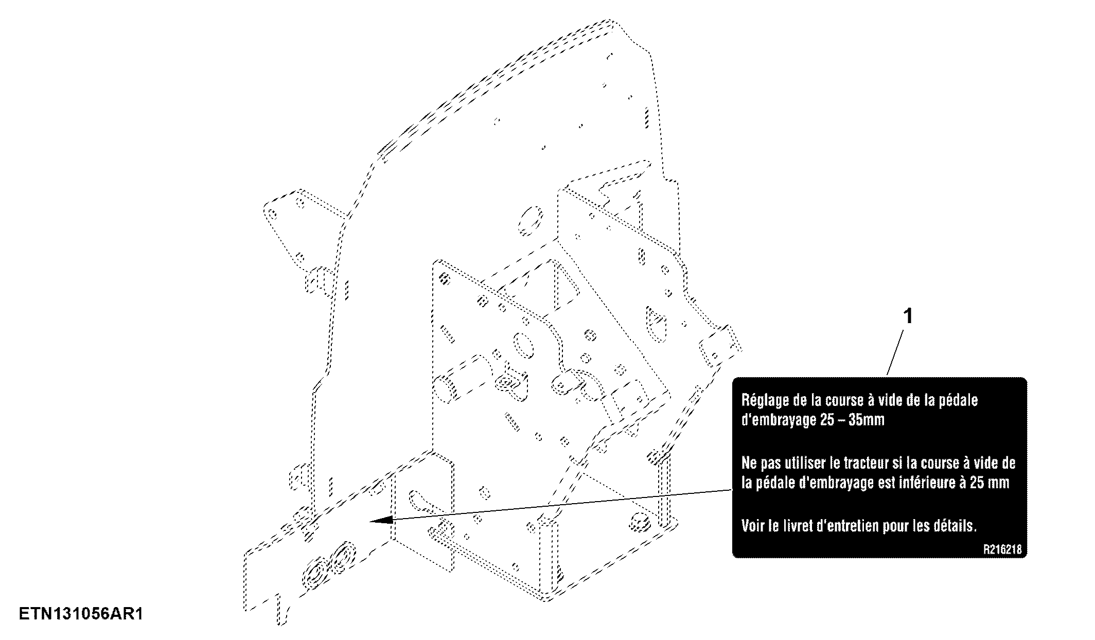 Clutch Adjustment Decal, Spanish