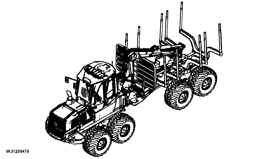 1910G Forwarder (S.N. 002003-002107), Final Tier 4, Fixed Cabin, Engine 6090HTJ18