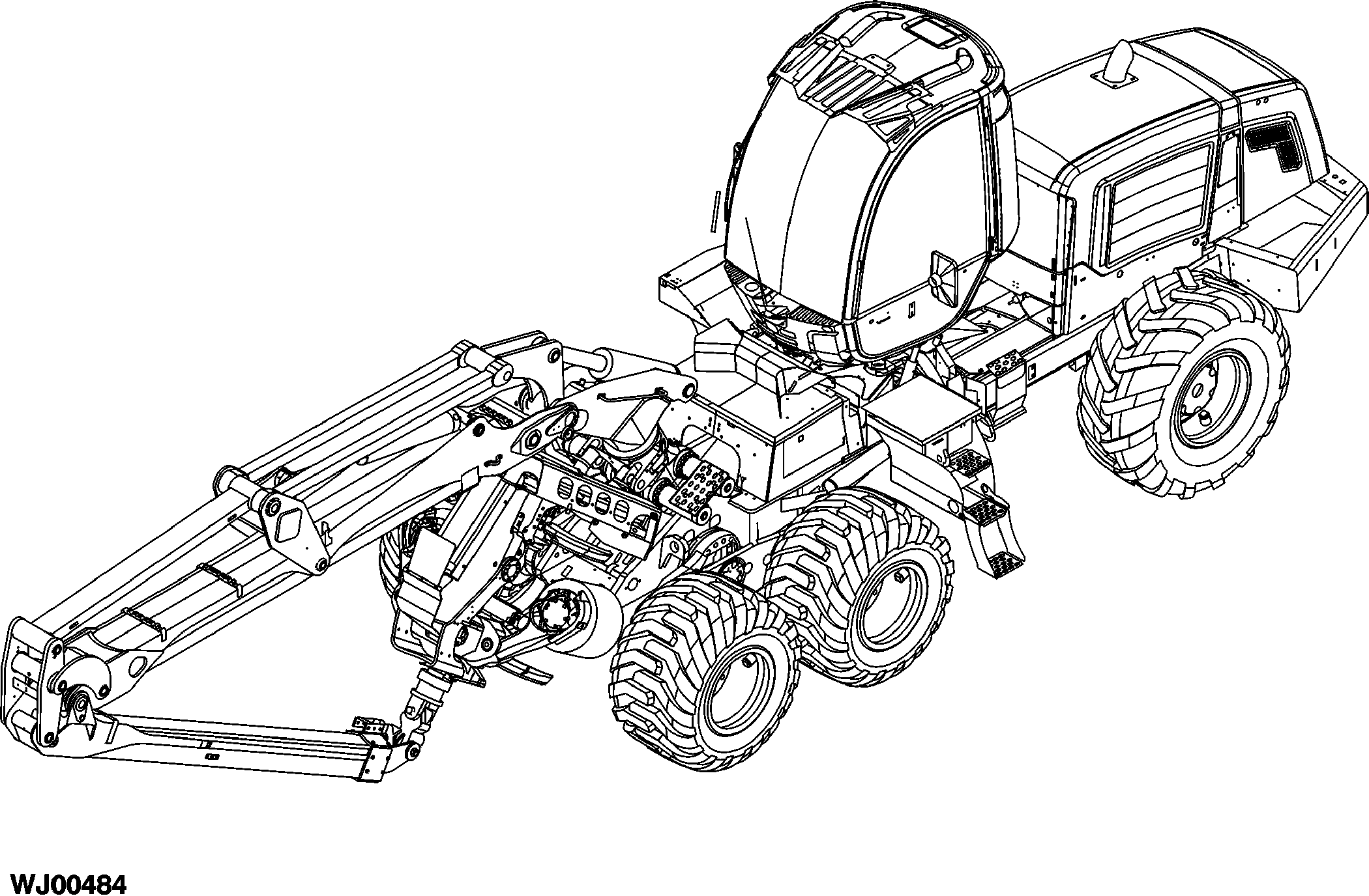 1170E Wheeled Harvester (S.N. 001701-002172), Tier 3, Rotating and Leveling Cabin, Gen I, Engine 6068HTJ89