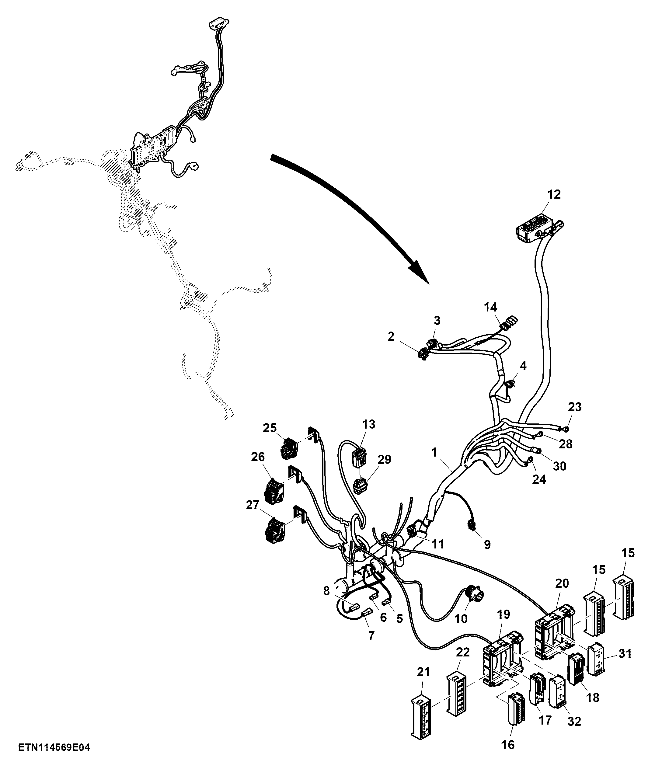 Wiring Harness, Cab, W/ PowrQuad™PLUS (4/4)