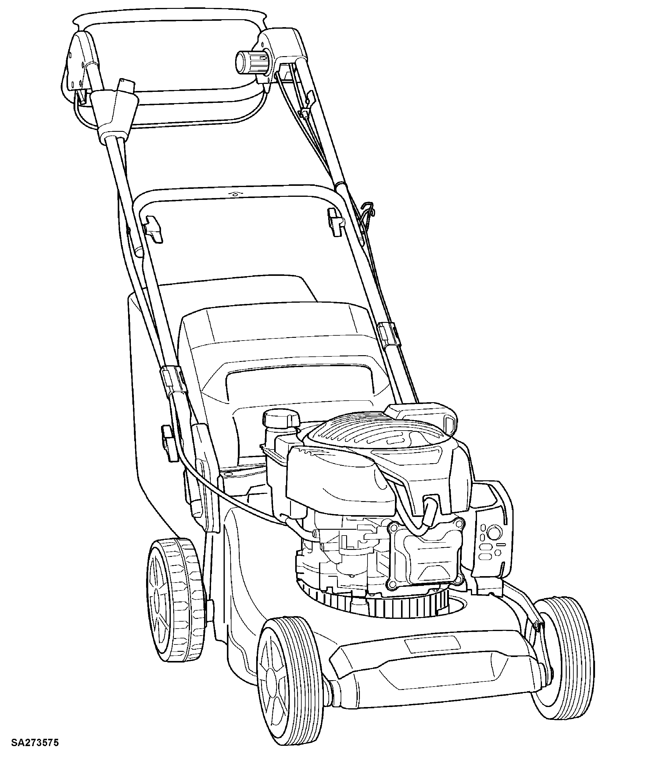 47CM Walk-Behind Mower, 4-Cycle Engine, 47-VARIO E (SA1675) and 47-VARIO E (InStart)(SA224319)