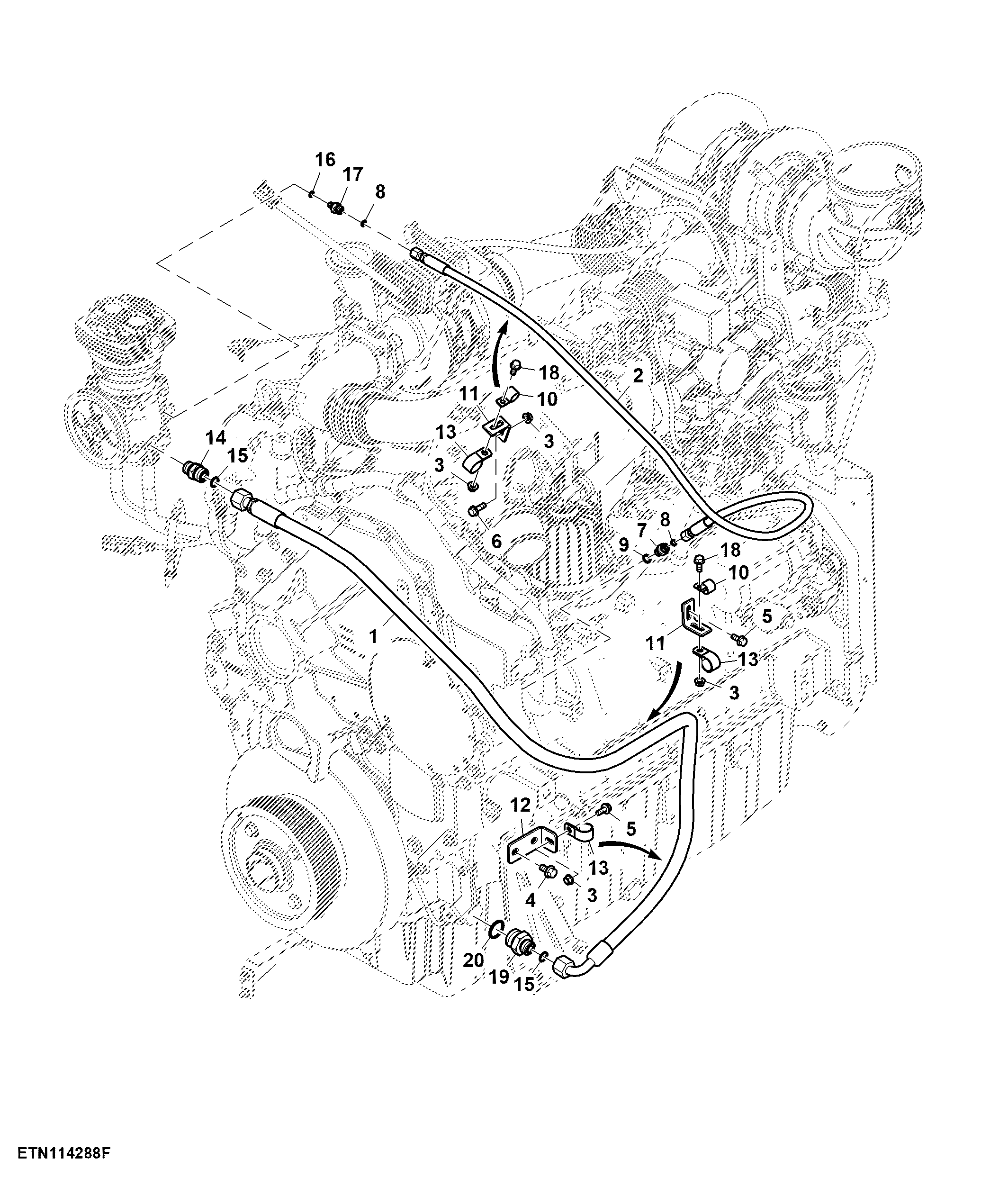 Air Compressor Lubrication Line, Final Tier 4