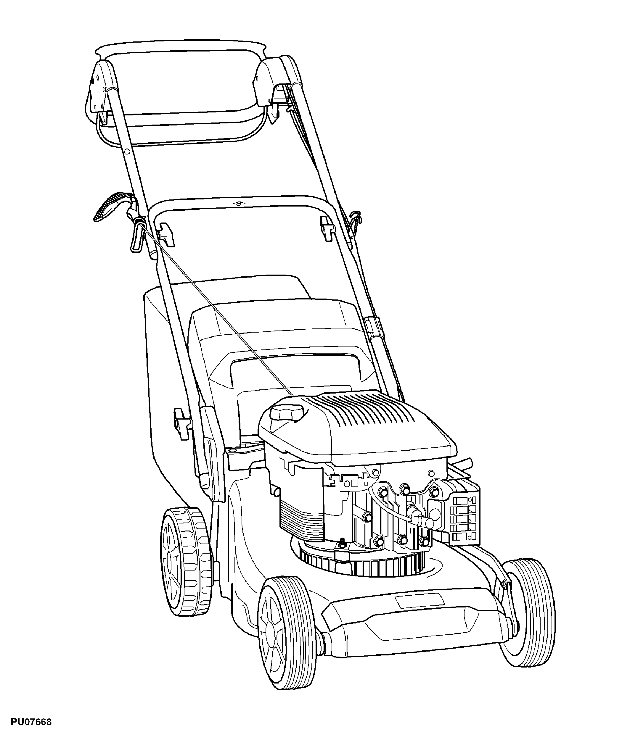 47CM Walk-Behind Mower, 4-Cycle Engine, R47S (SA1284)
