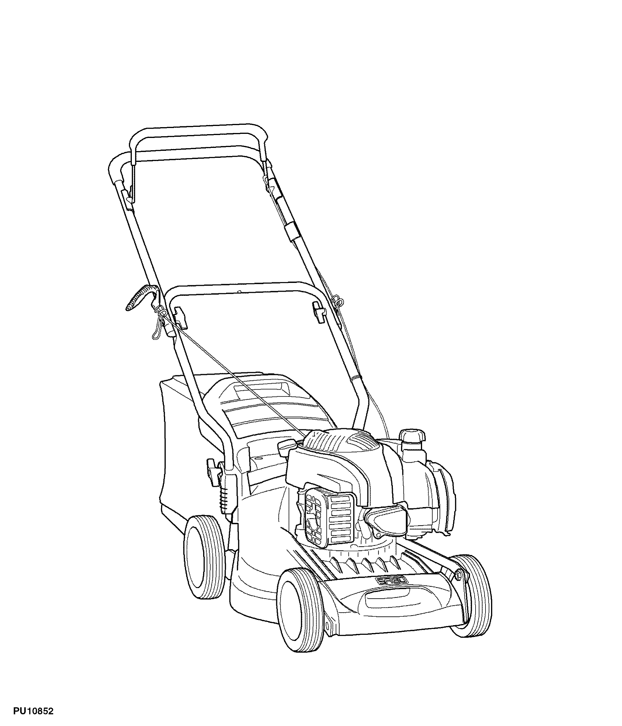 40CM Walk-Behind Mower, 4-Cycle Engine, 40-SPIRIT (SA1333, SA201219)