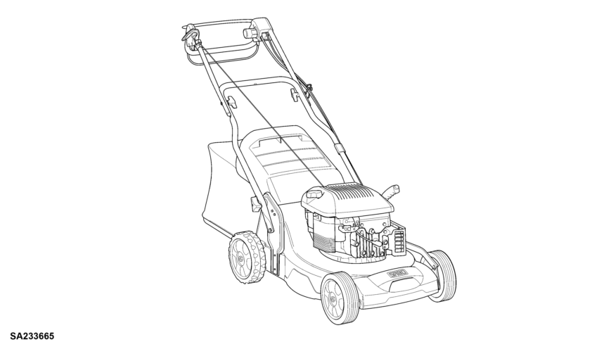 54CM Walk-Behind Mower, 4-Cycle Engine, R54V (SA1595, SA1895, SA227519)