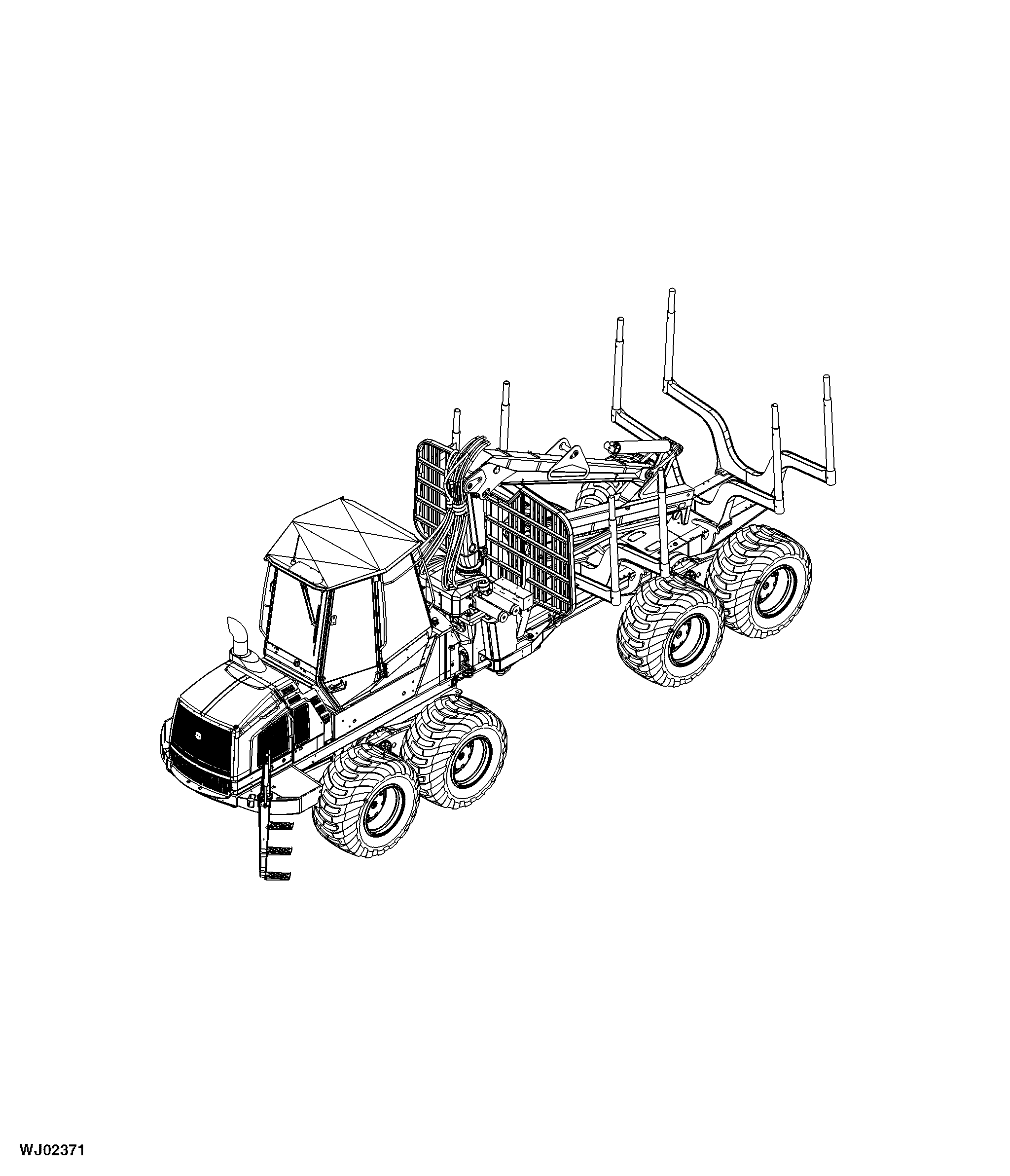 1110E Forwarder (S.N. 003203- ), Tier 3, Fixed Cabin, Engine 6068HTJ88
