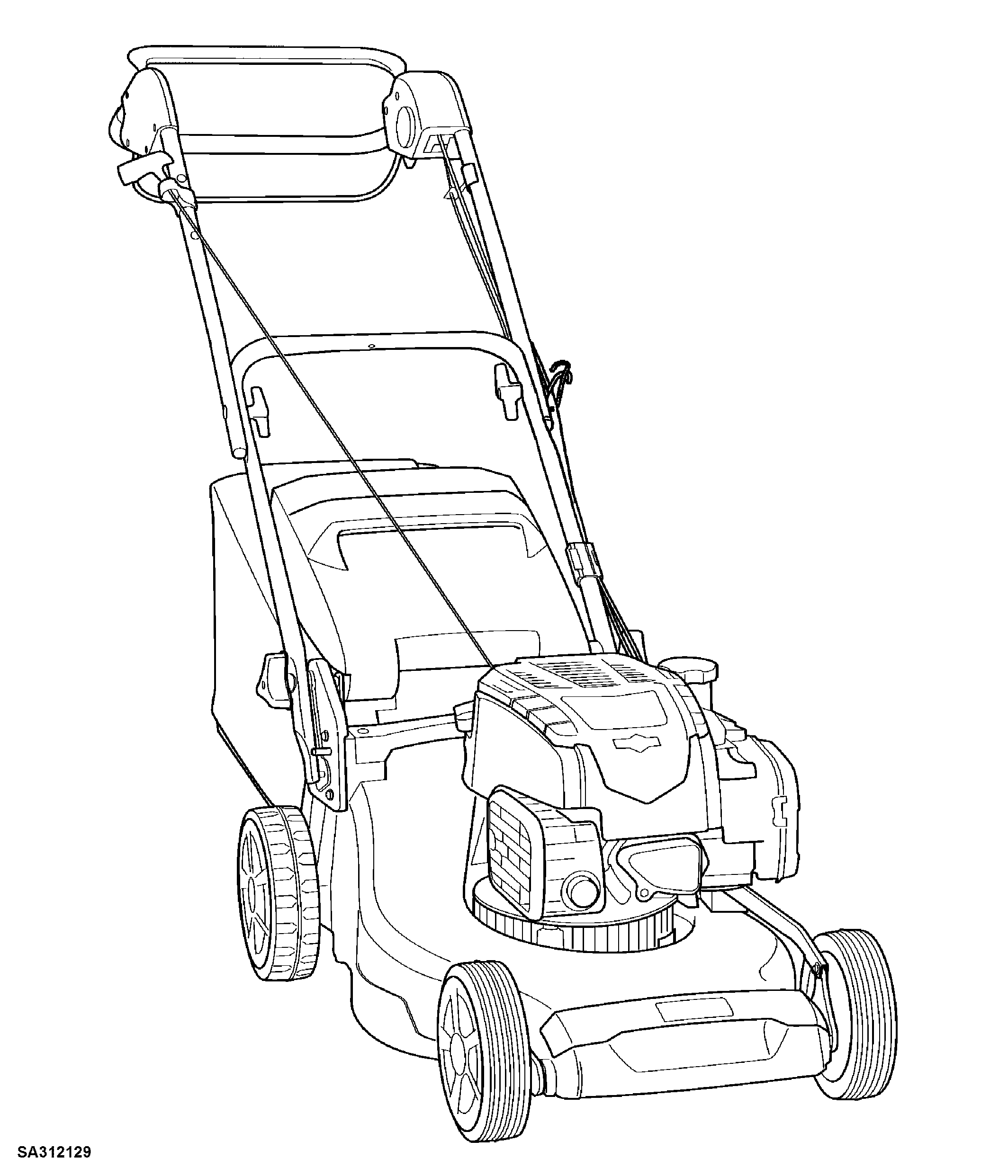 43CM Walk-Behind Mower, 4-Cycle Engine, 43-A ECONOMY (SA1742), 43-A ECONOMY SM (SA214019)