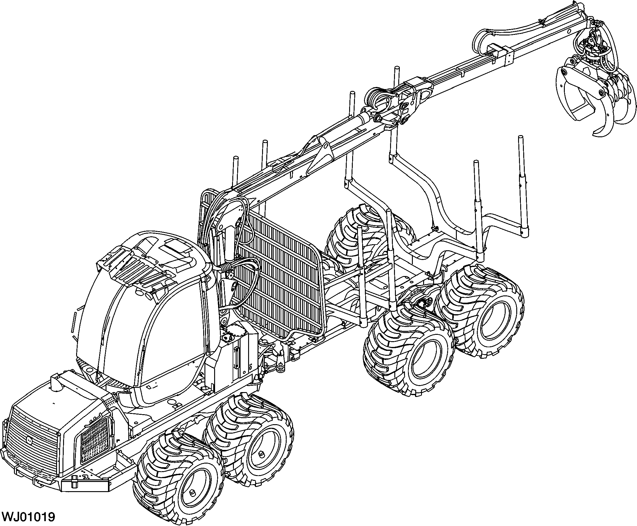 810E Forwarder (S.N. 002503- ), Tier 3, Rotating and Leveling Cabin, Gen I, Engine 4045HTJ86