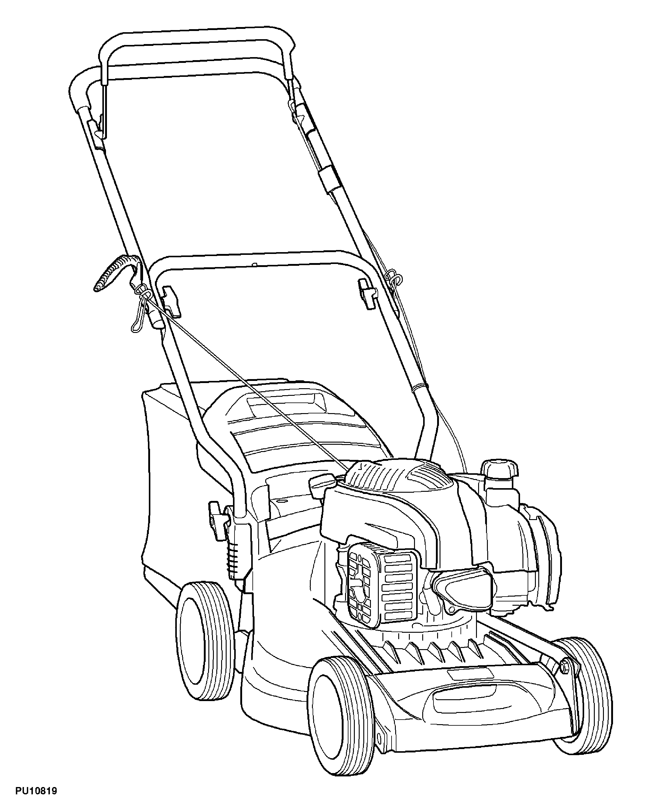 40CM Walk-Behind Mower, 4-Cycle Engine, R40 (SA1308, SA206219)
