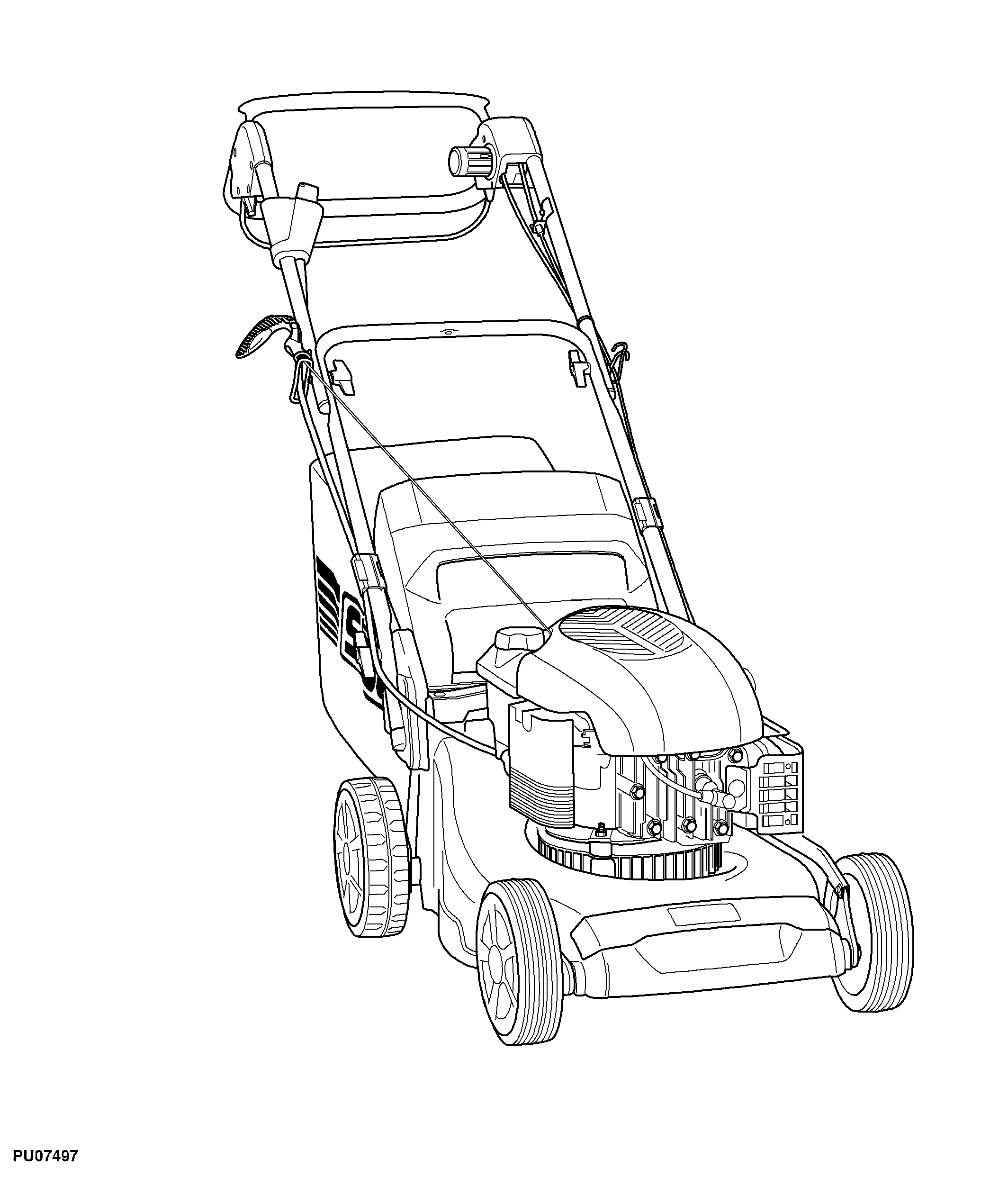 47CM Walk-Behind Mower, 4-Cycle Engine, 47-VARIO E (SA1276, SA1876, SA221619)