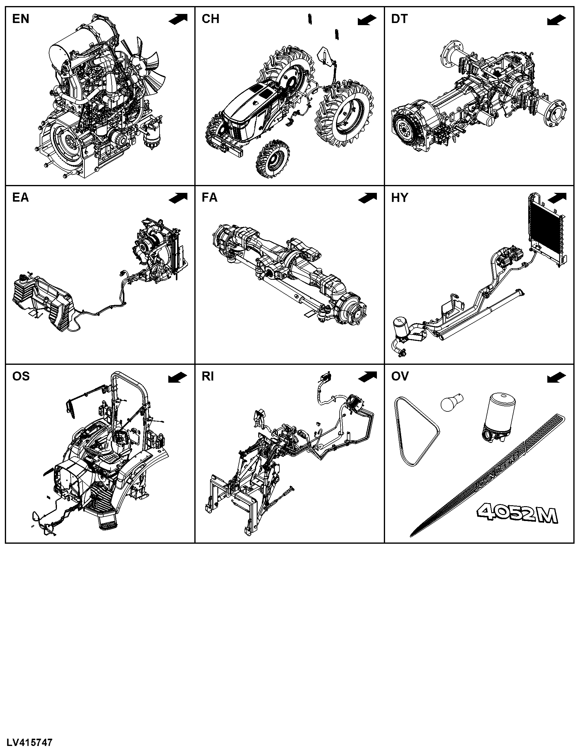 4052M Tractor (OOS) (PIN: 1LV4052M**L*00001- )(Worldwide Edition)