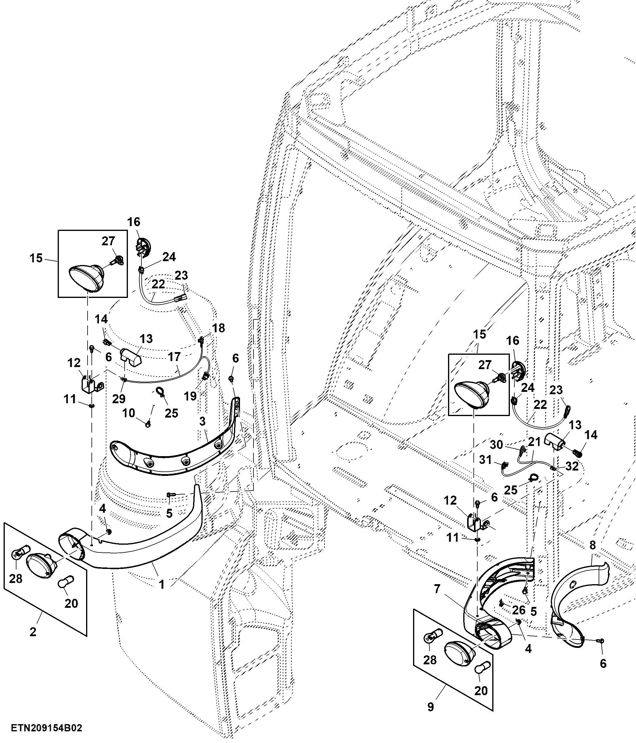 Light Kit, W/ Mid-body, W/ Side Marker, FT4 Engine (059001 - )