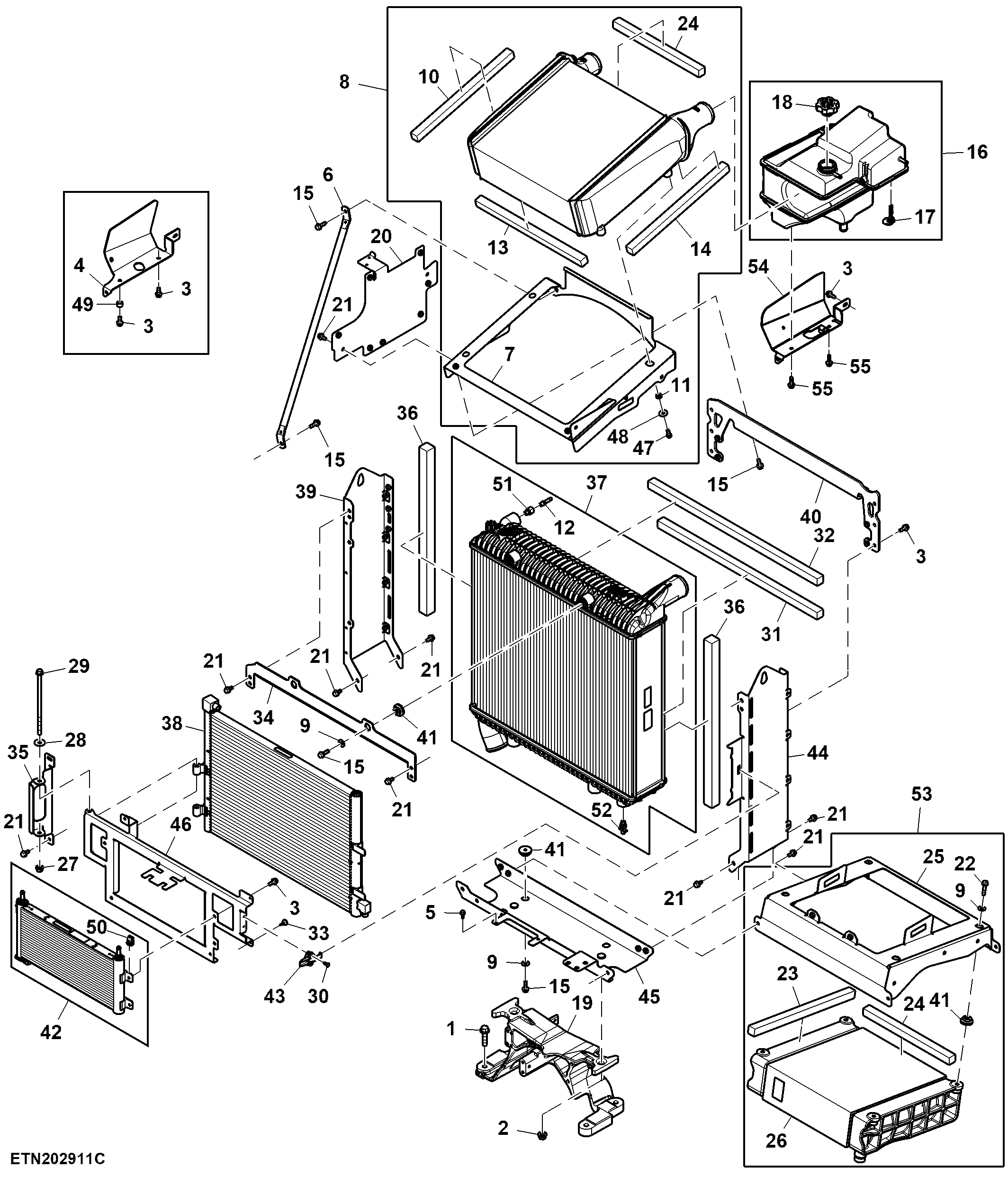 Cooling System, W/O Baffle, FT4 Engine (105246 - )