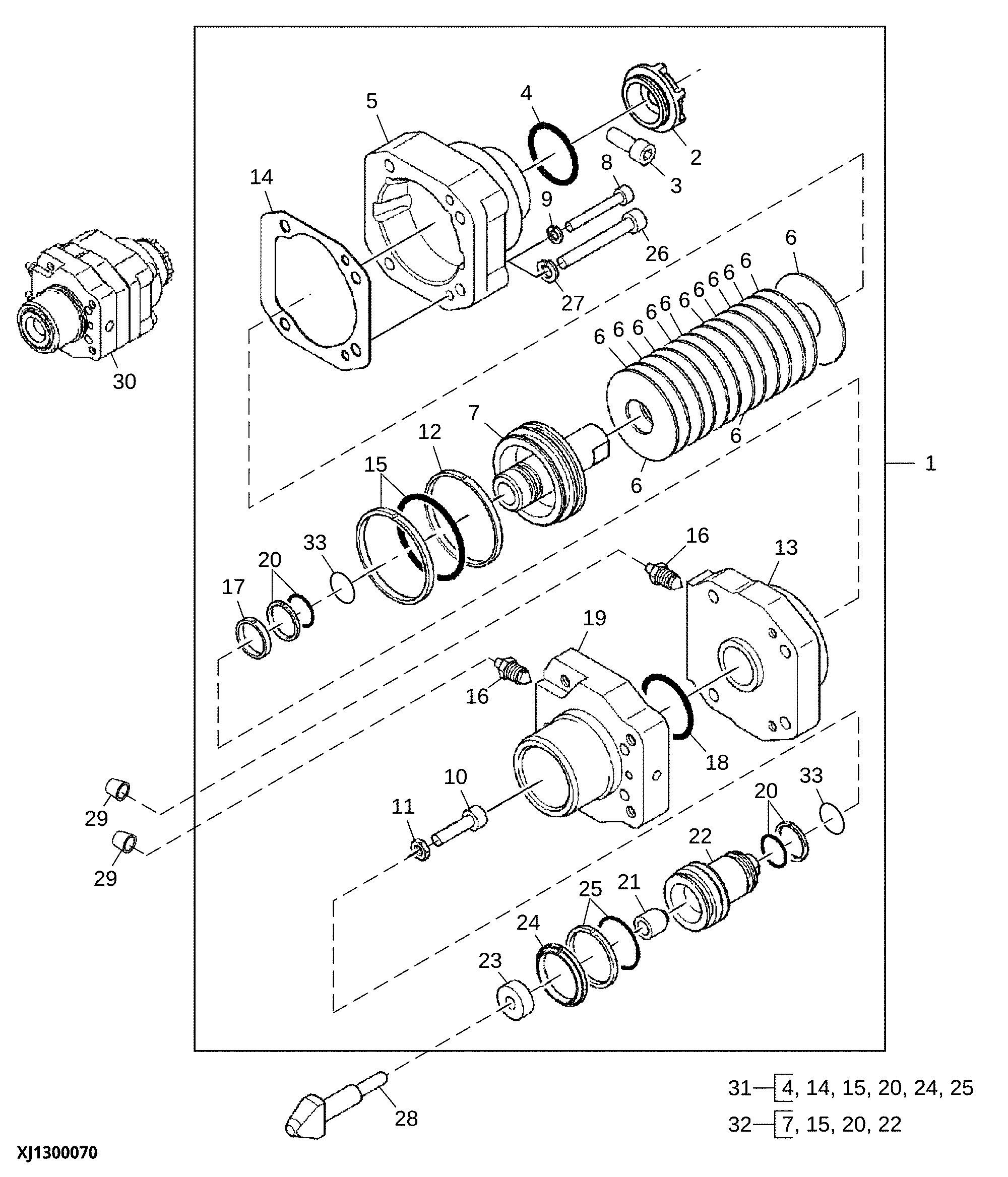 Components, Brake Cylinder, LOK 129 / LOK 130