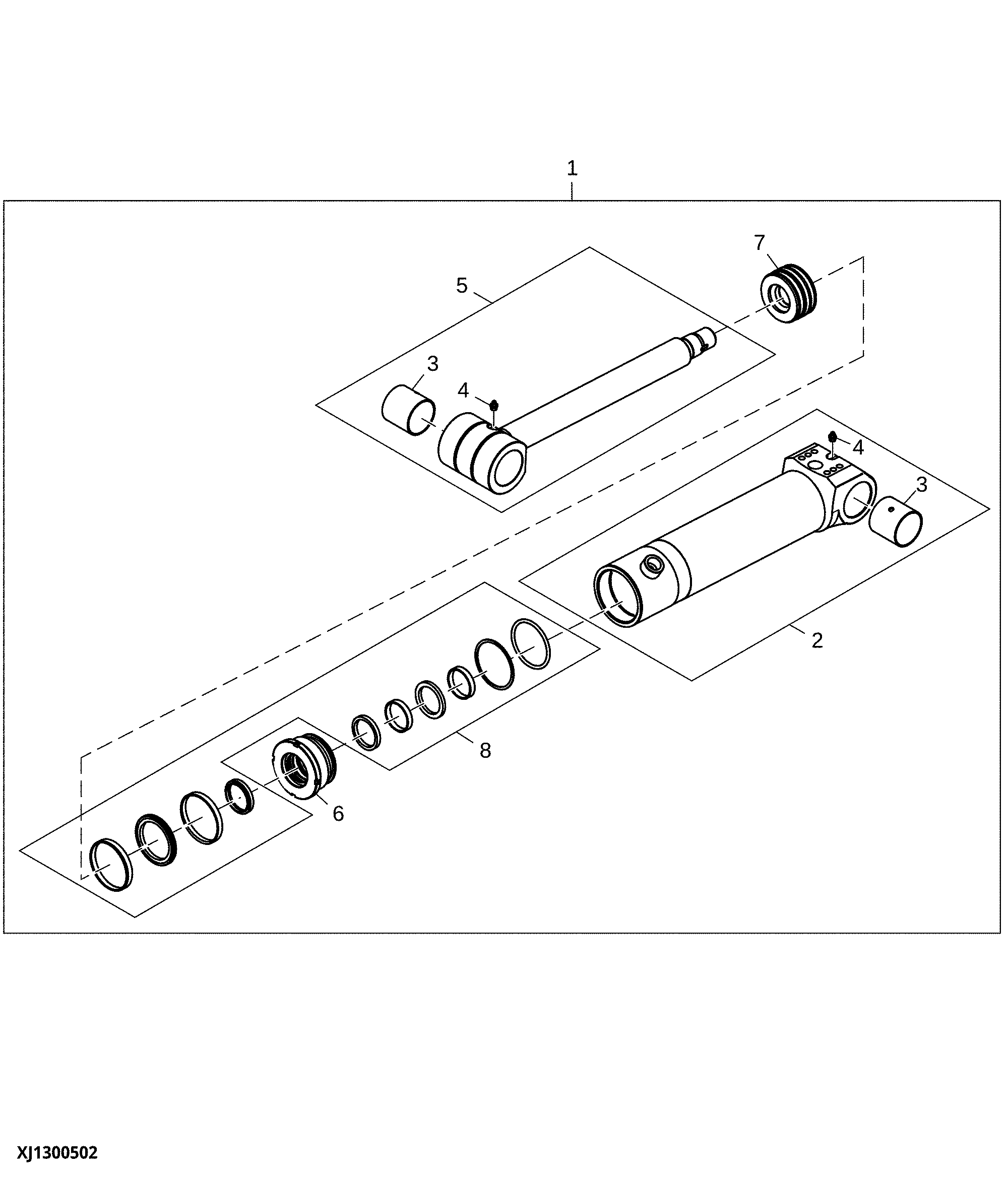 Grapple Cylinder, Hultdins Supergrip II 360, 360A, 360R, 360S