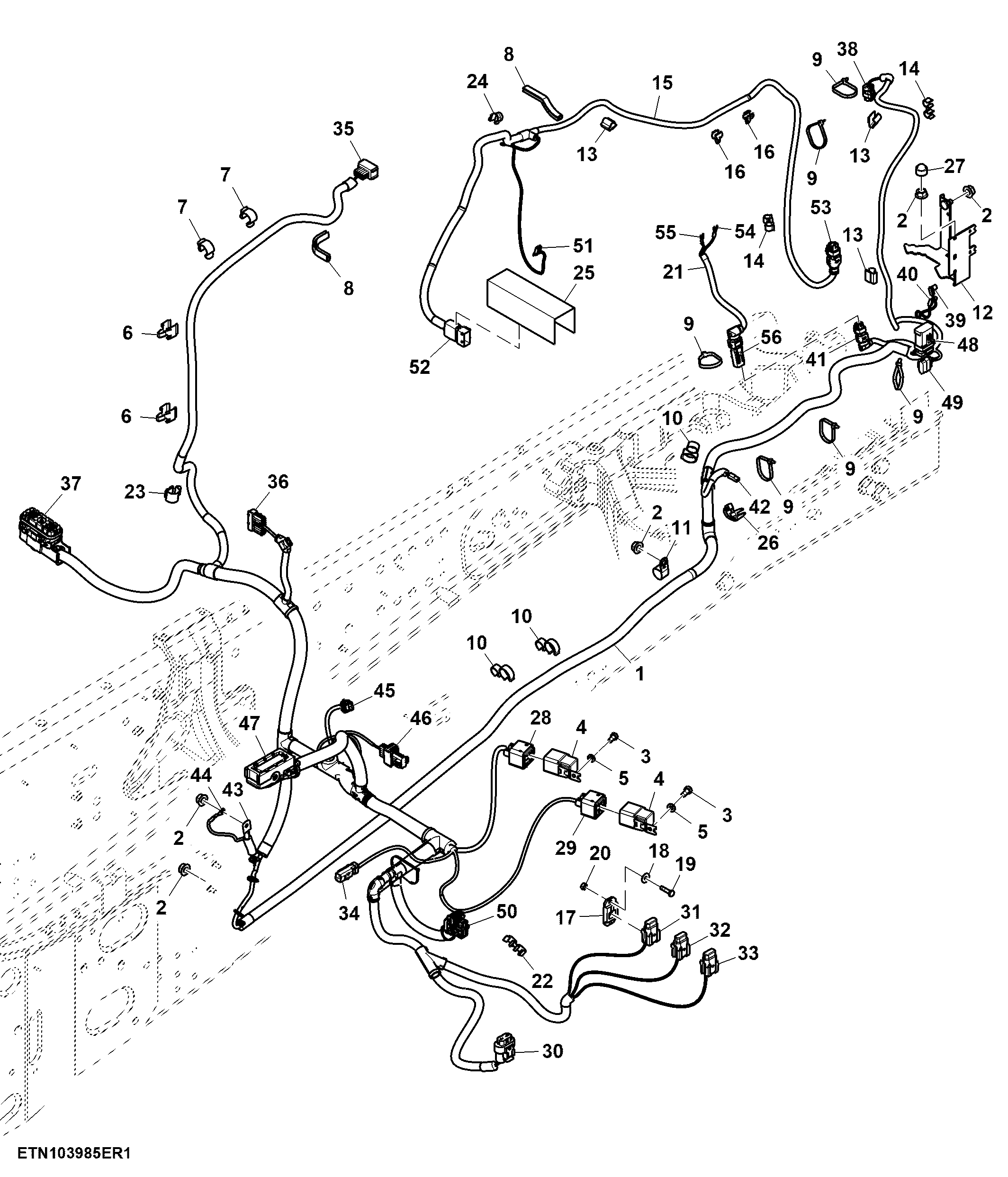 Wiring Harness, Front Chassis, W/ Front Controller, W/ Front PTO