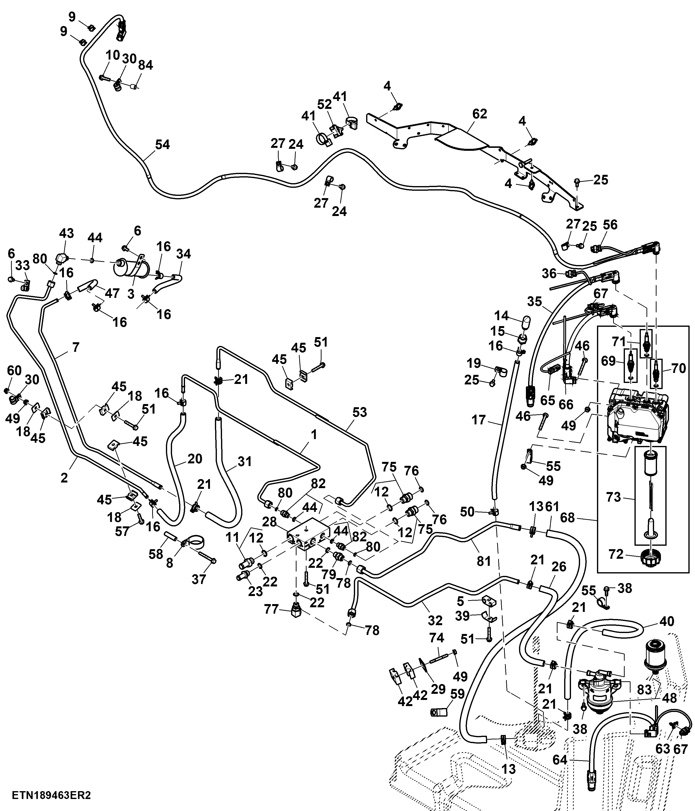 DEF Lines and Pumps, 9.0 L, FT4 Engine (062001 - 064007)