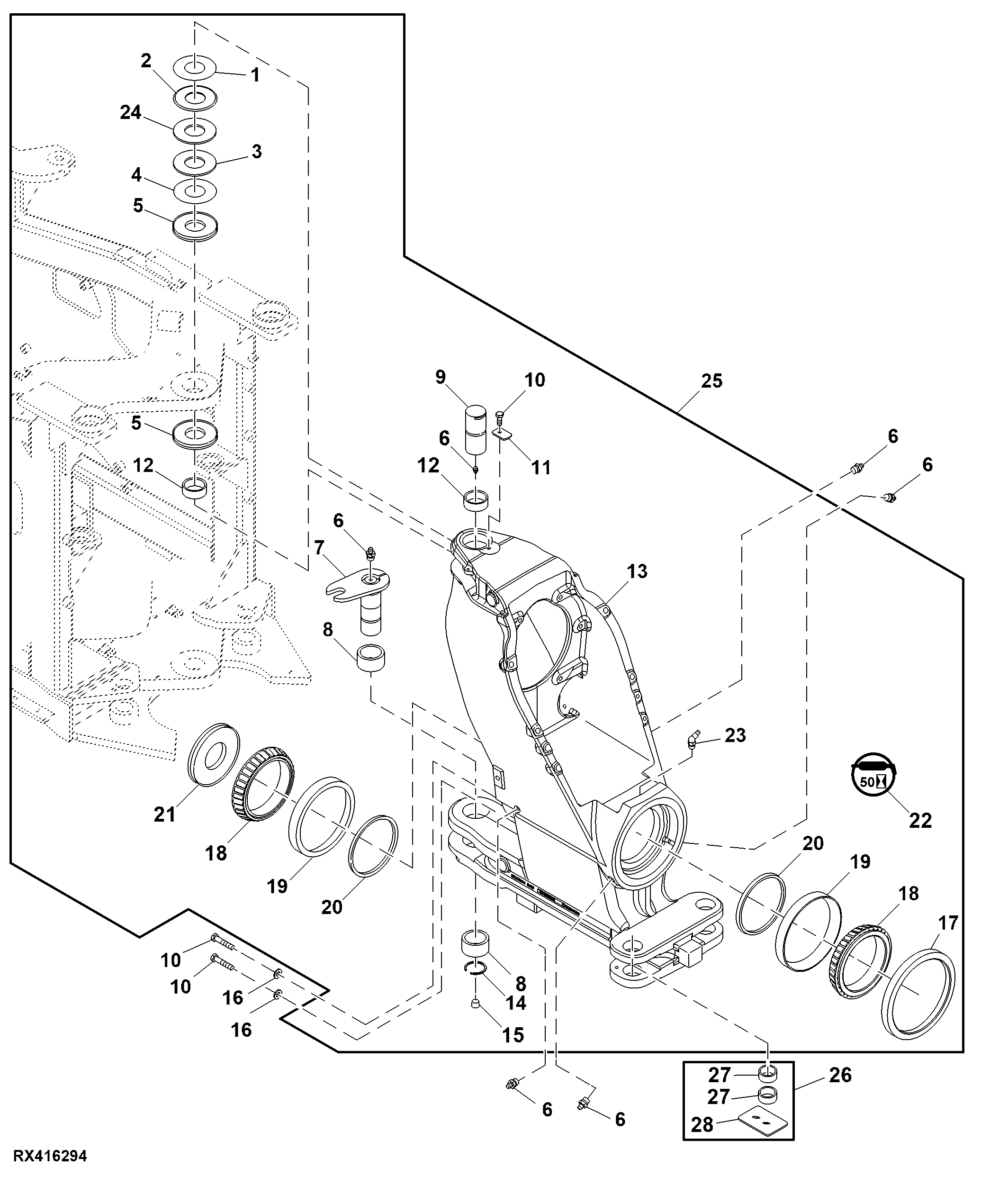 Field Installation Gudgeon Kit for 2.5" Pin