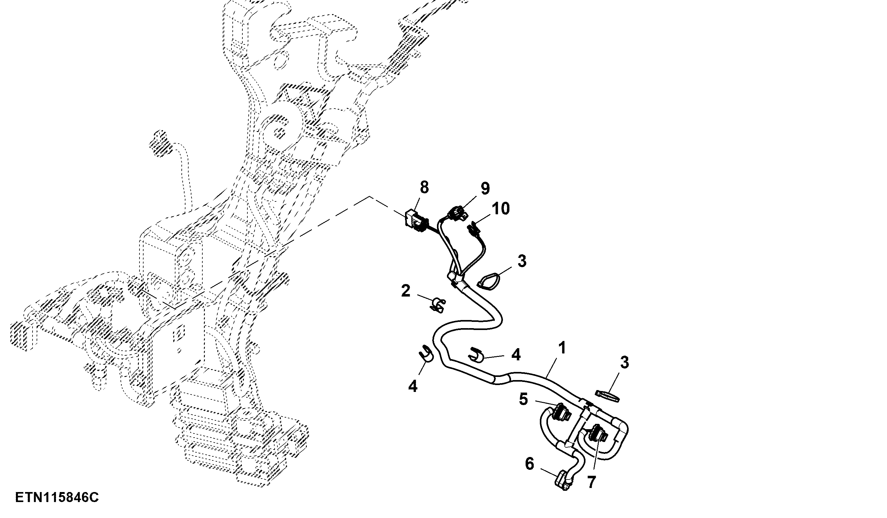 Wiring Harness, Adapter, Electrical Midstack SCV
