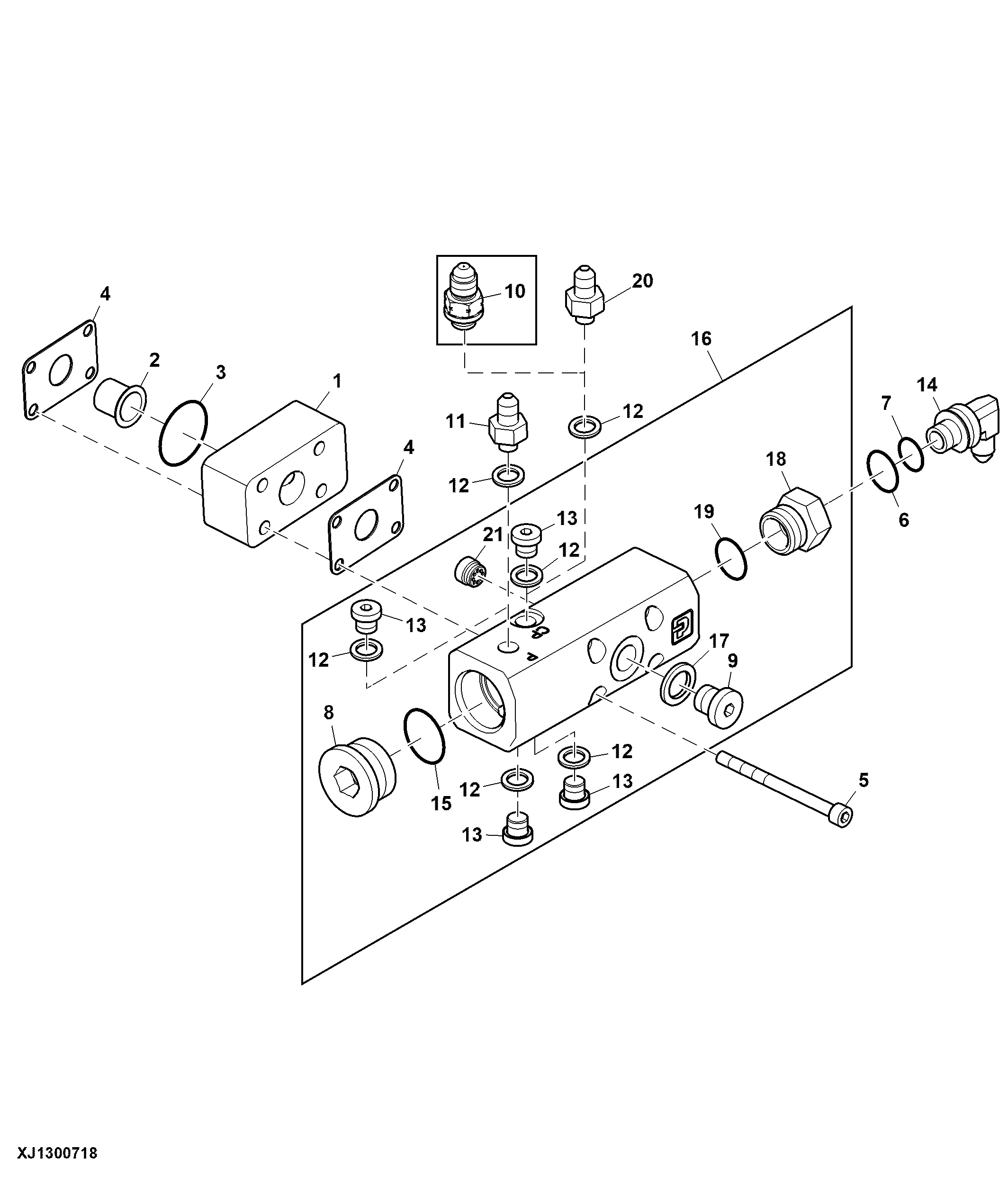 SuperCut 100 Lubrication Manifold, Top-Saw (000080 - )