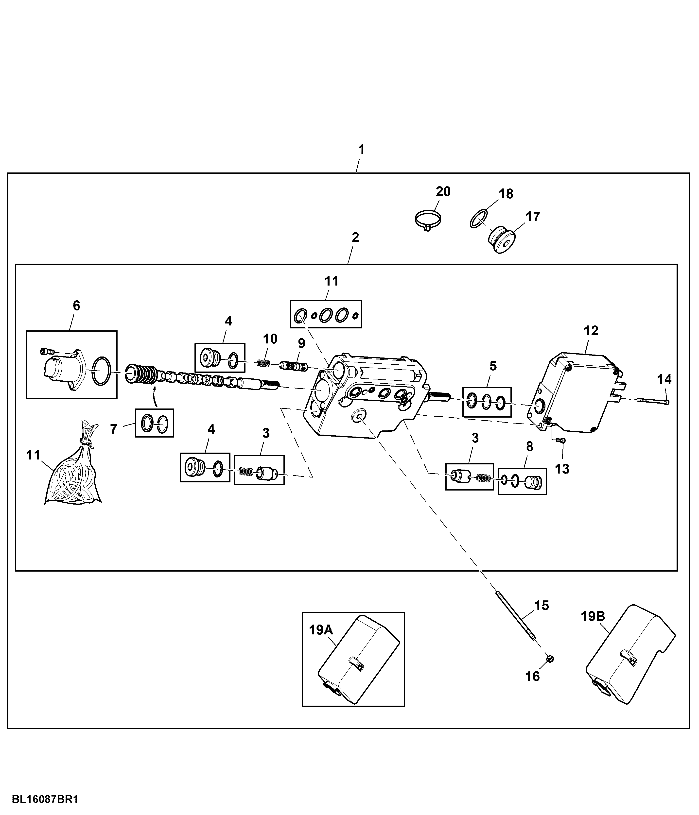 Valve Kit, Electrical SCV, 2-3 Function Upgrade, Attachment