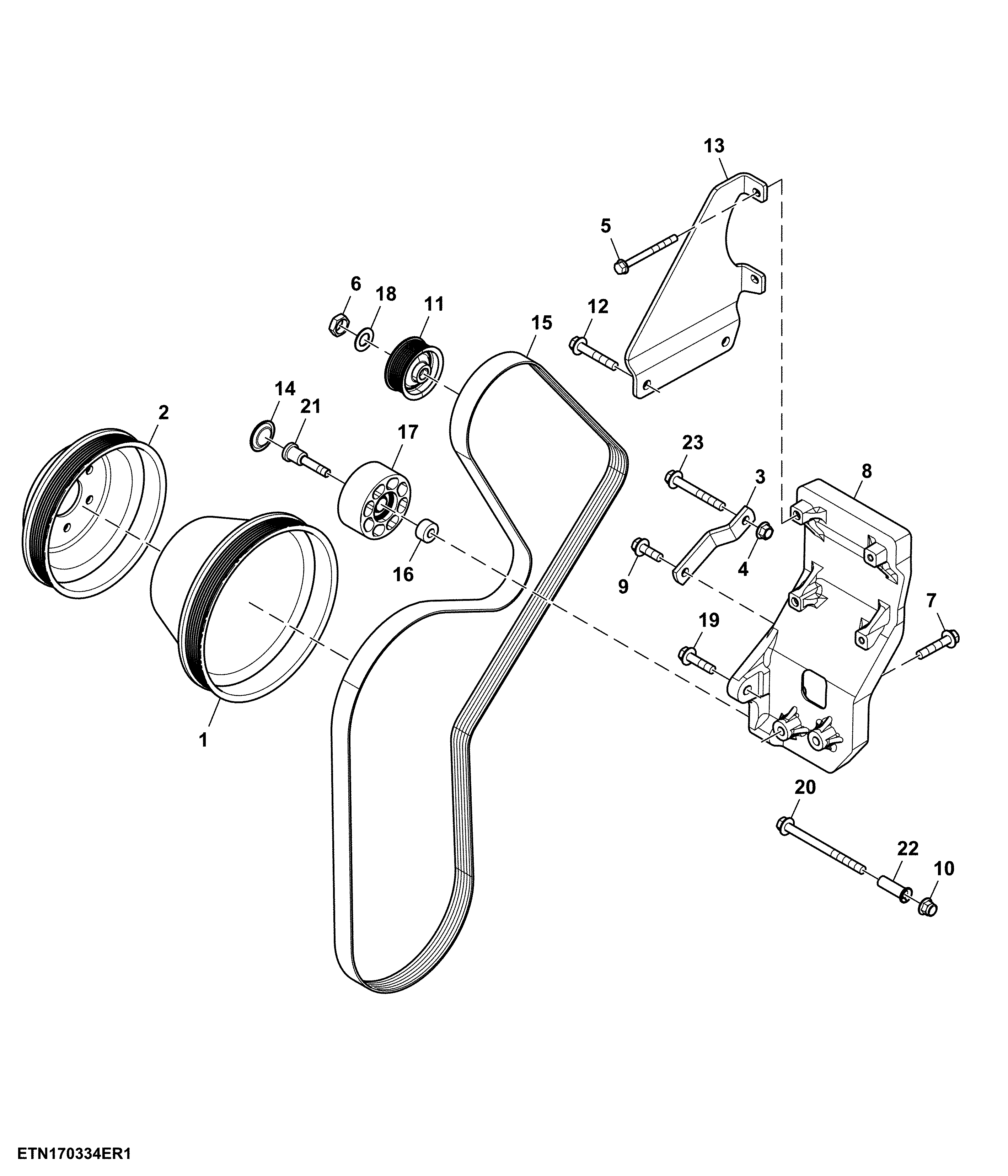 Front Engine Drive W/ Air Compressor, Tier 2 / Tier 3