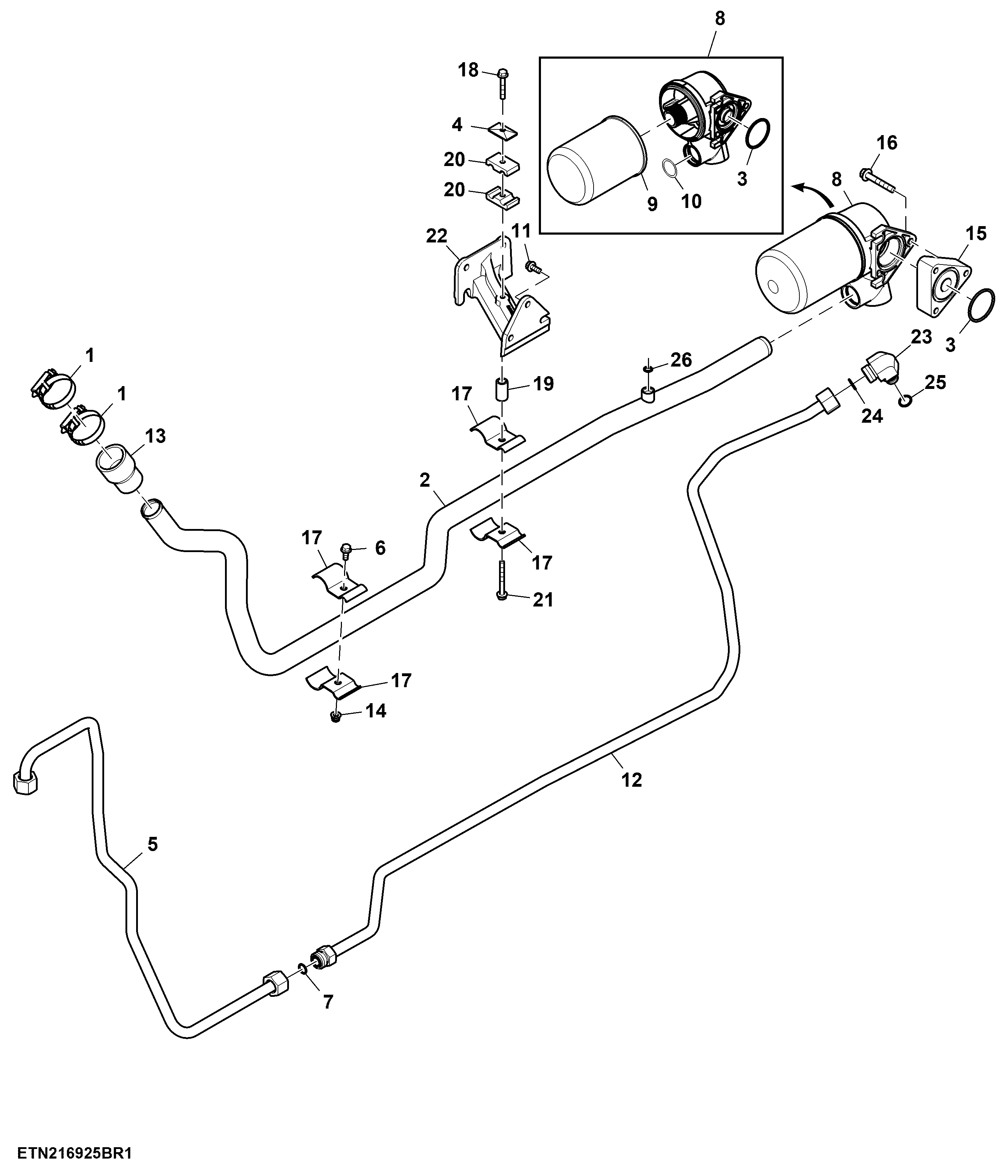 Hydraulic Oil Filter and Lines, PowrReverser™