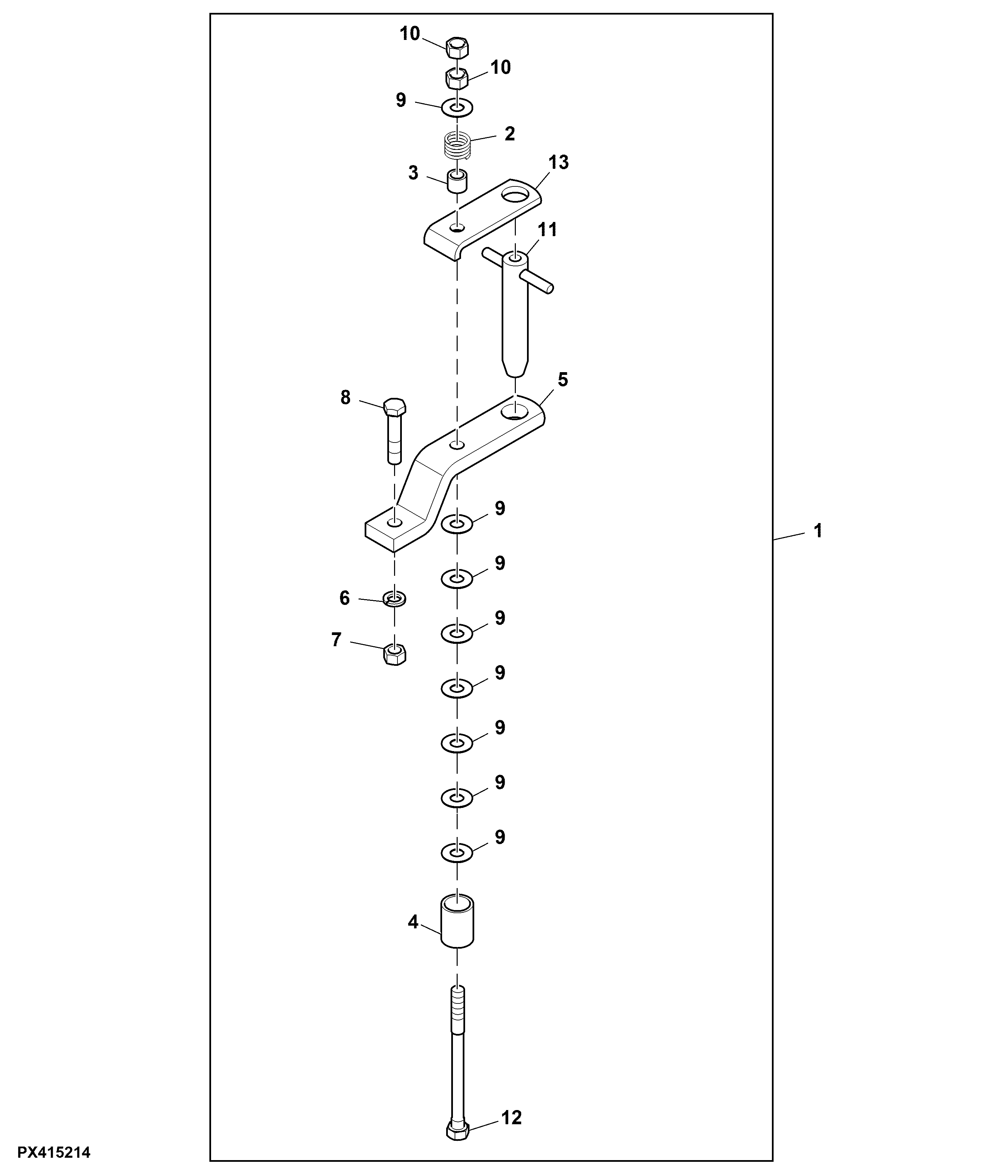 Drawbar, Straight, W/ Hammer Strap, Attachment