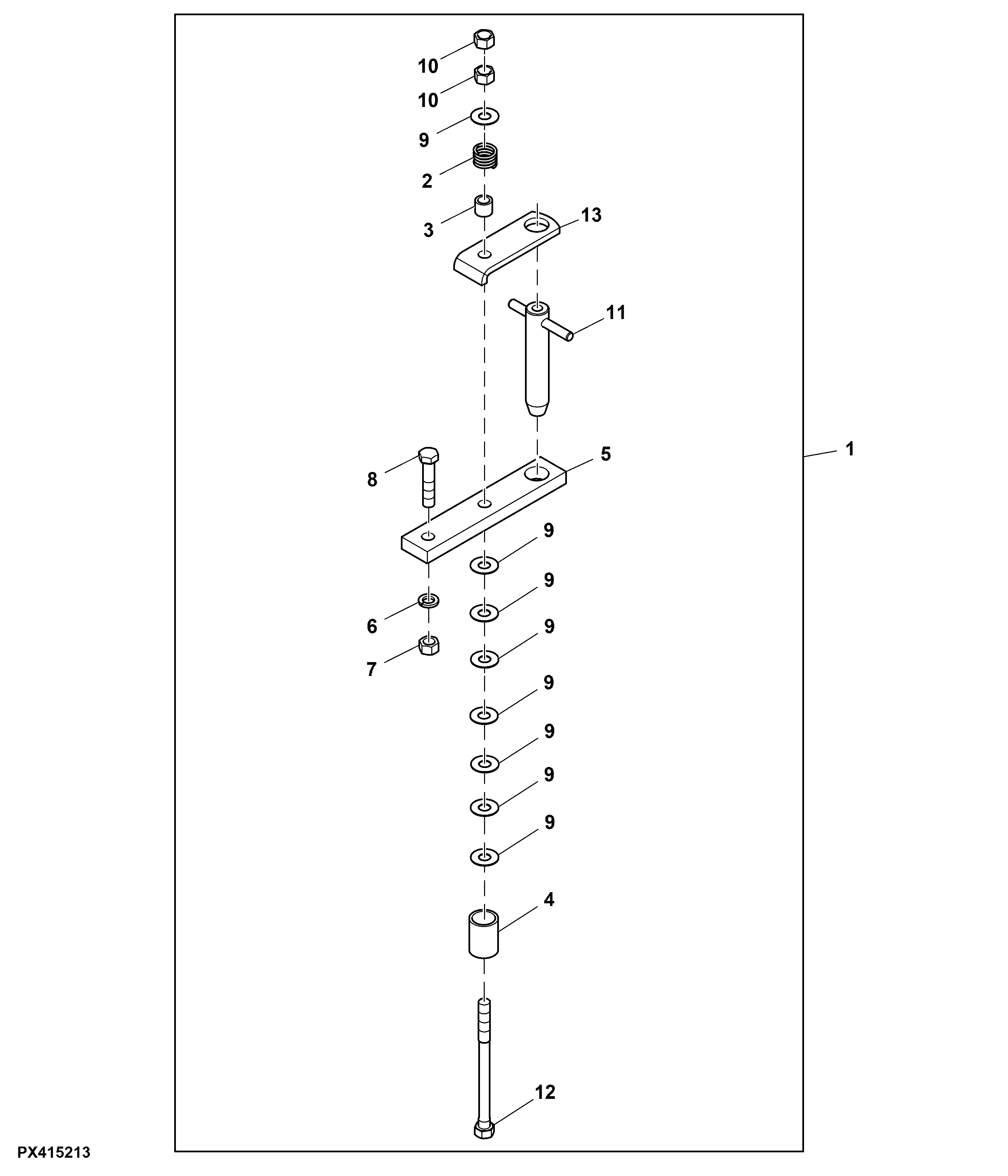 Drawbar, Offset, W/ Hammer Strap, Attachment