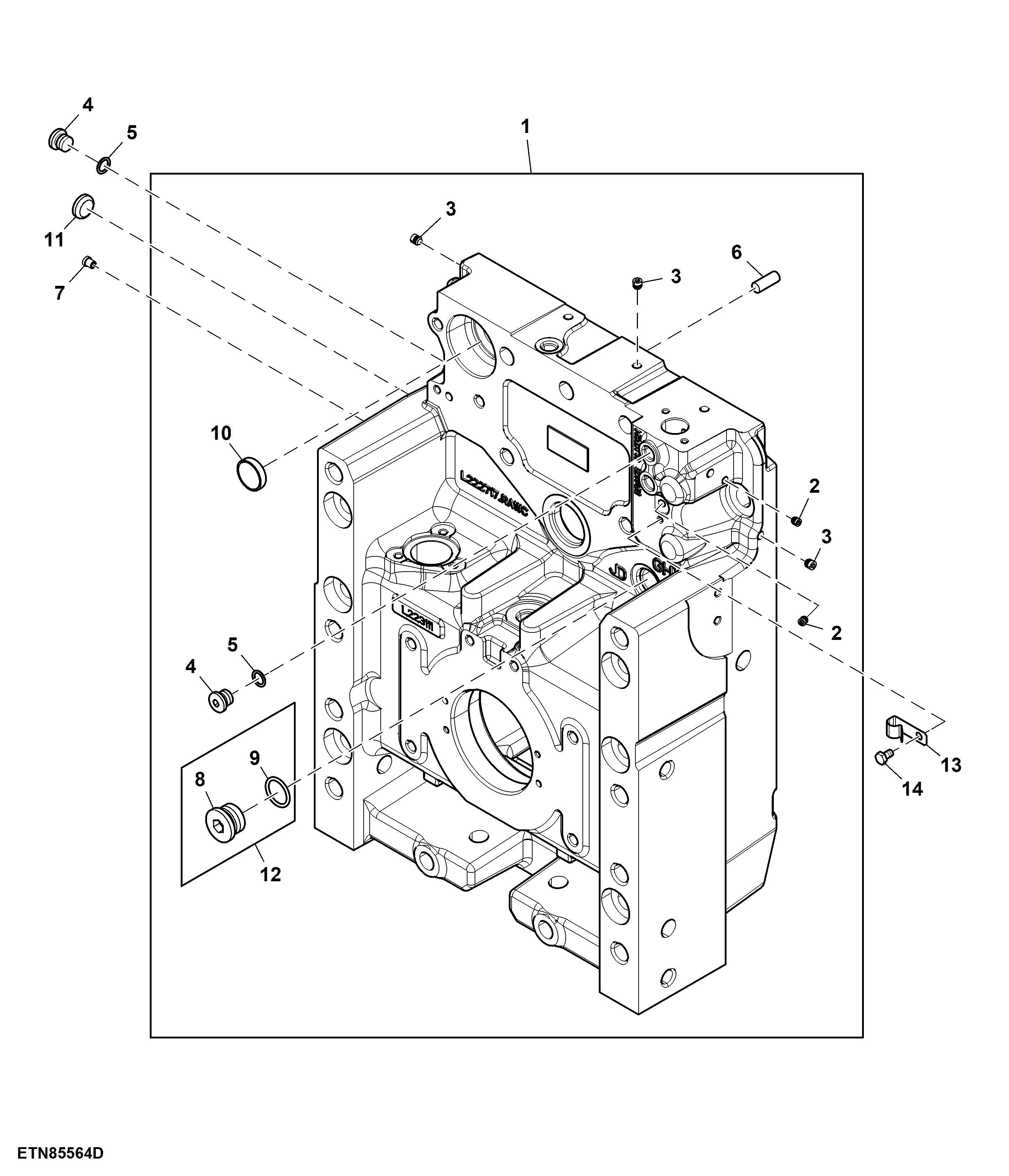 Rear PTO Housing, Shiftable, W/ Proportional Valve