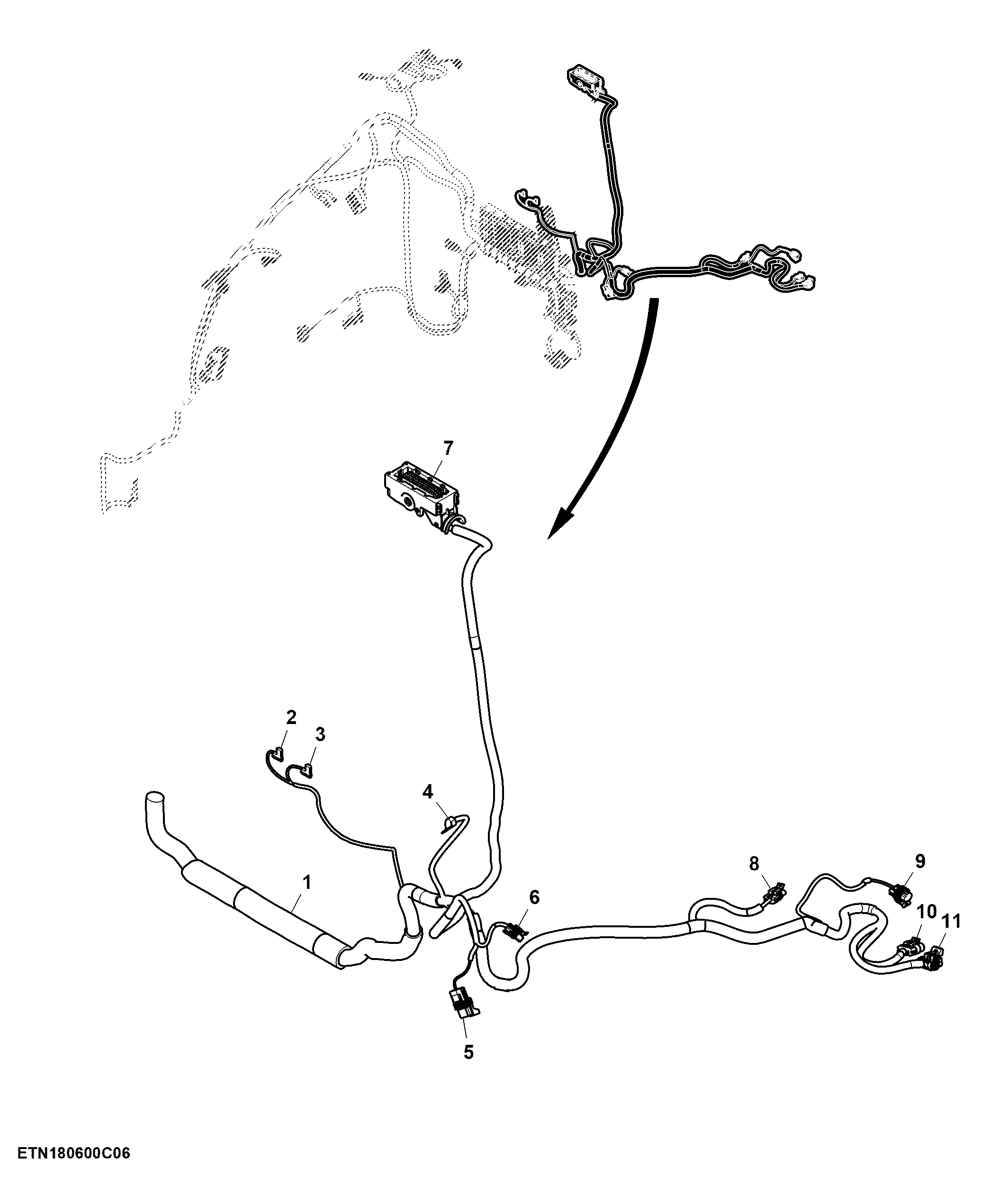 Wiring Harness, Cab, AutoPowr™ / IVT™, W/O Compact CommandARM™ (6/6)