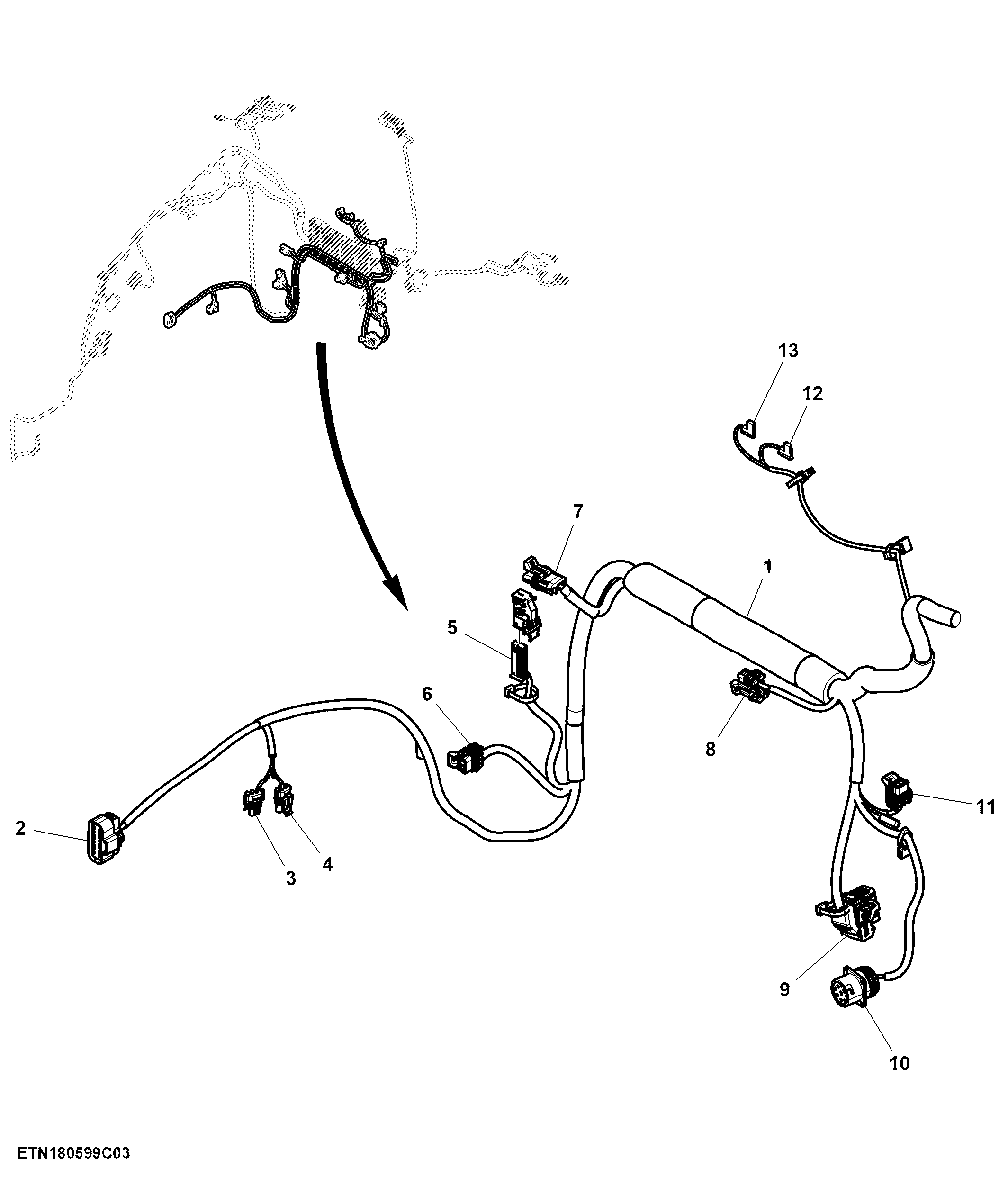 Wiring Harness, Cab, AutoPowr™ / IVT™, W/ Compact CommandARM™ (3/6)