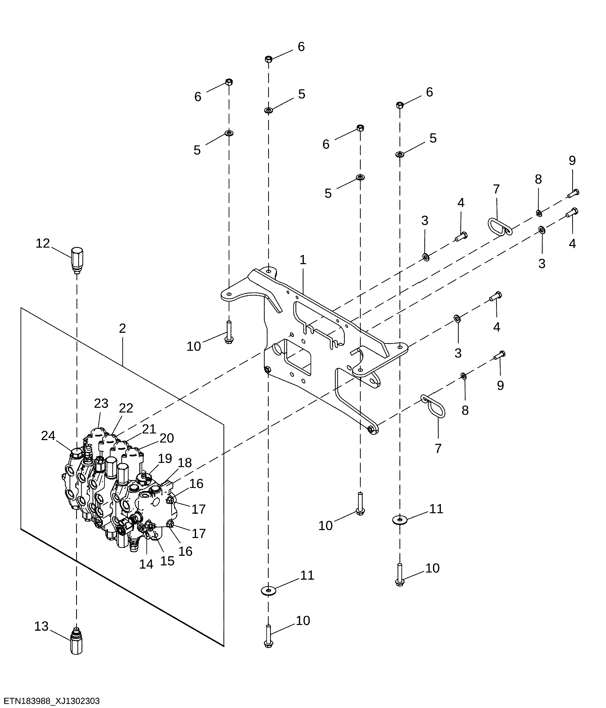 Backhoe Valve, Sixth Function, Pilot, Flow Control