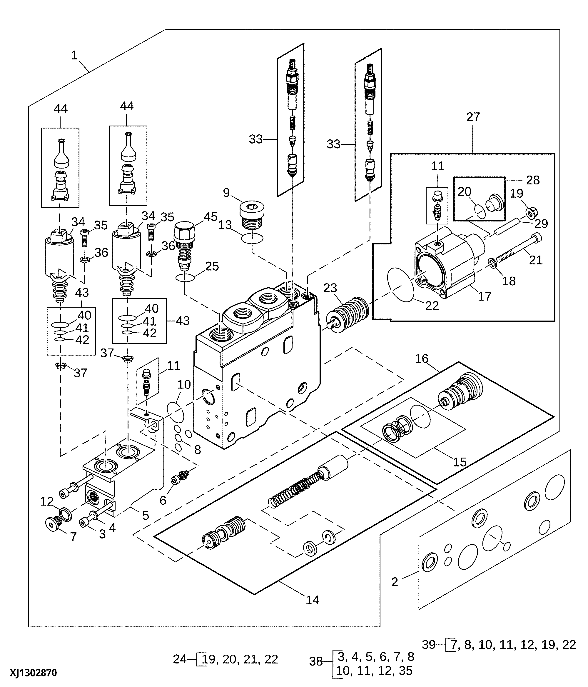 Delimber Knife Section (Main Valve) ( - 254105)