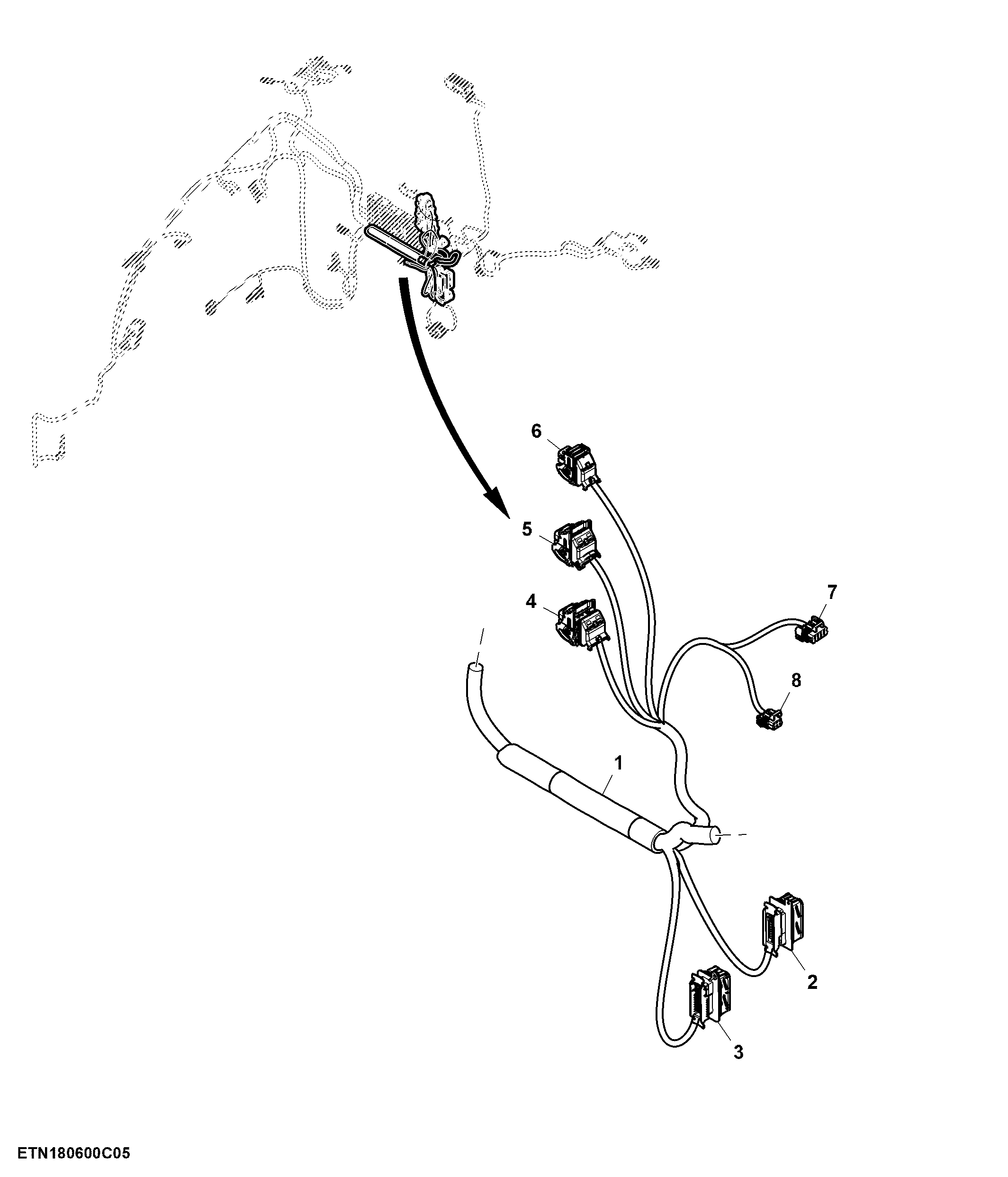 Wiring Harness, Cab, AutoPowr™ / IVT™, W/O Compact CommandARM™ (5/6)