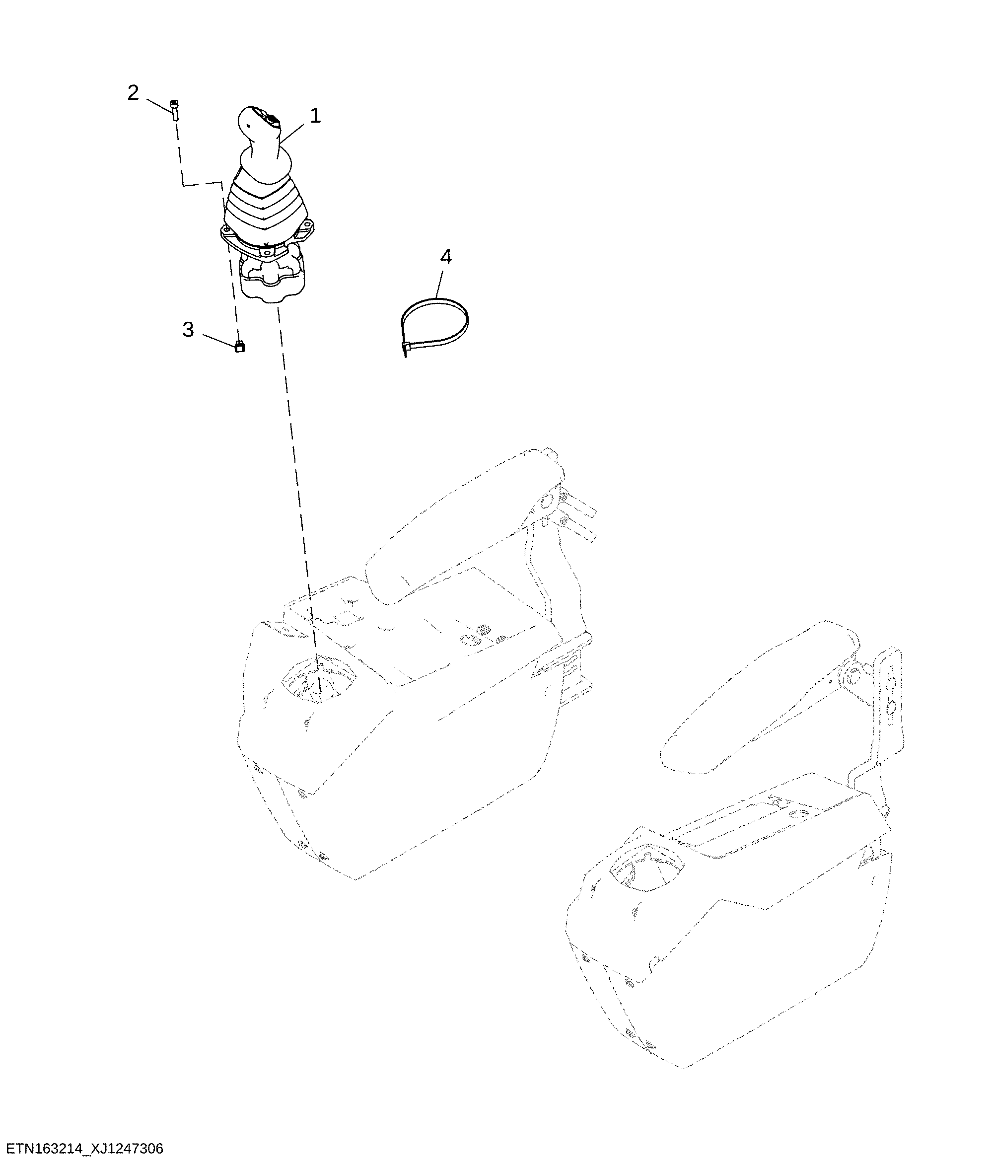 Hydraulic Pilot Control Valves, Boom, Polycarbonate Hatch, RH