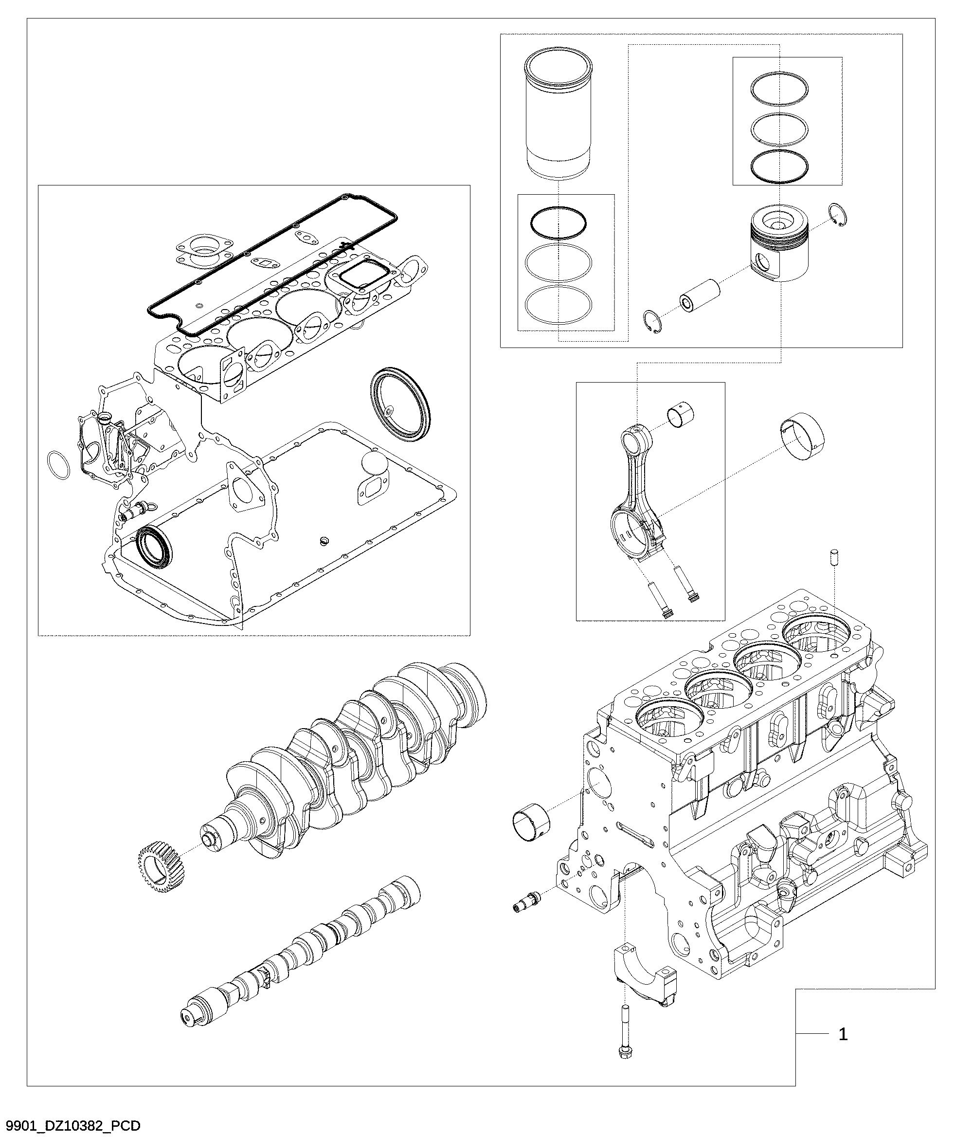 9901 Short Block Assembly