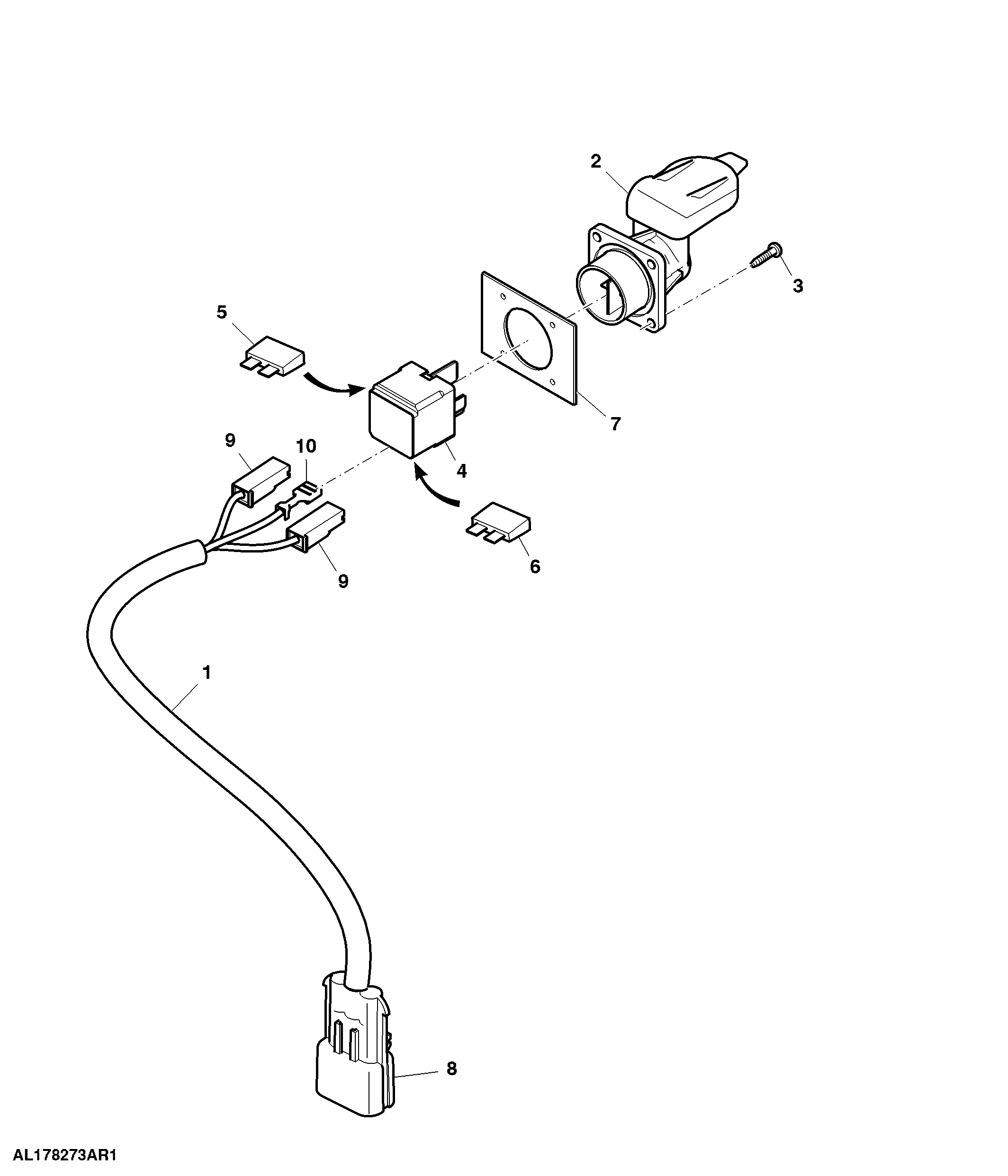 3-Terminal Power Outlet Socket / Wiring Harness, OOS