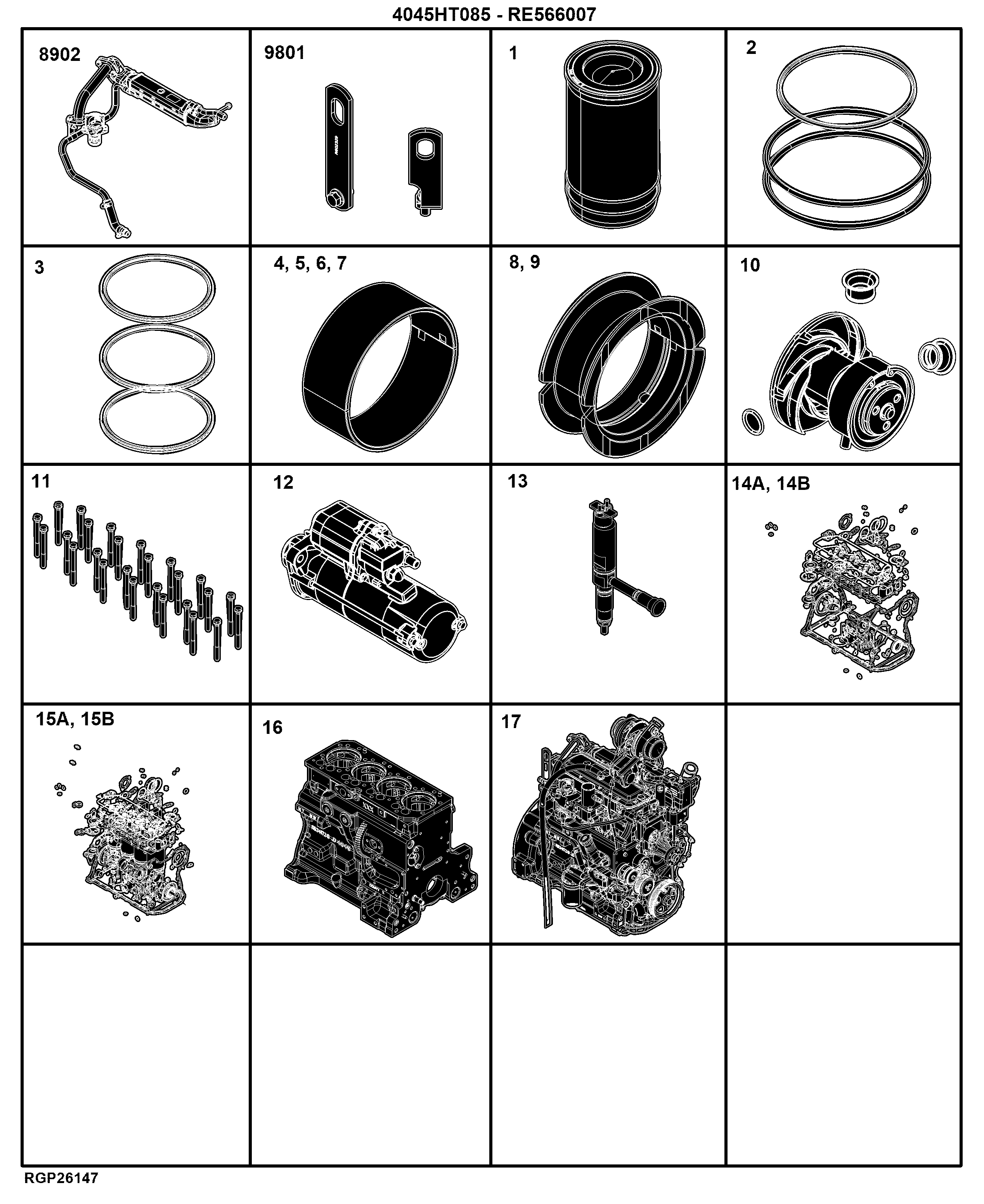 04C Engine 4045HT085-RE566007-ETN111982-ETN108648