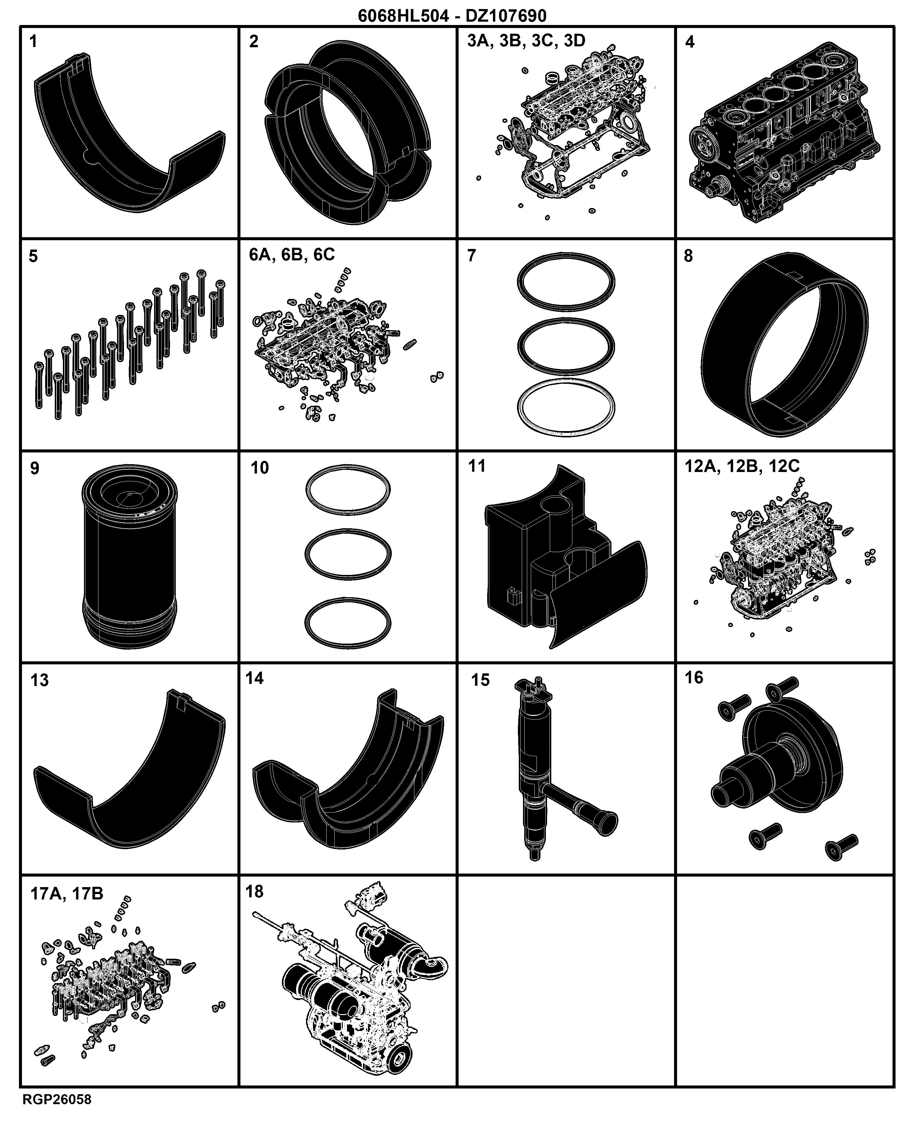 E1 Engine 6068HL504-DZ107690-ETN155944
