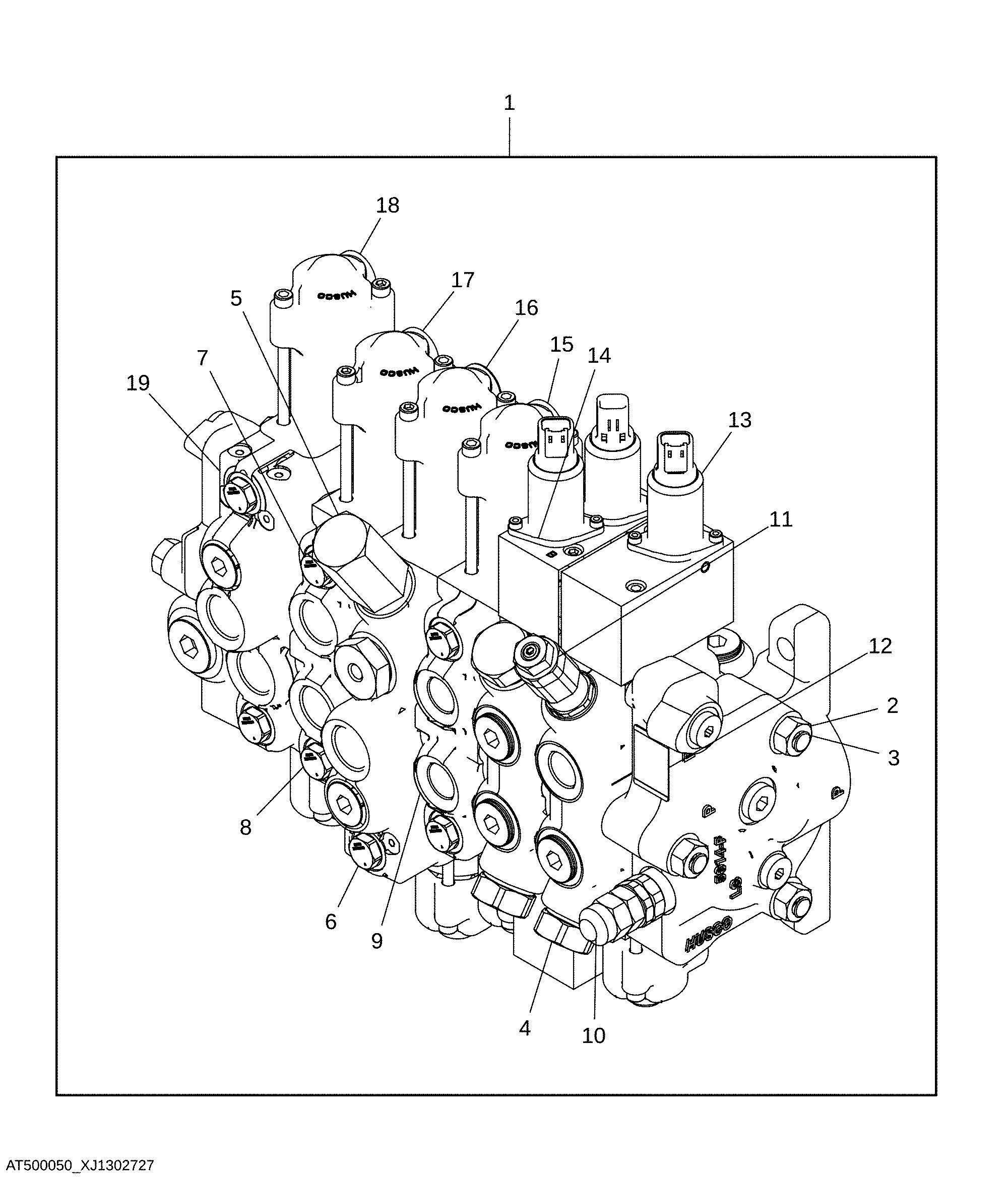 Hydraulic Actuated Control Valve, Six Function Pilot Control