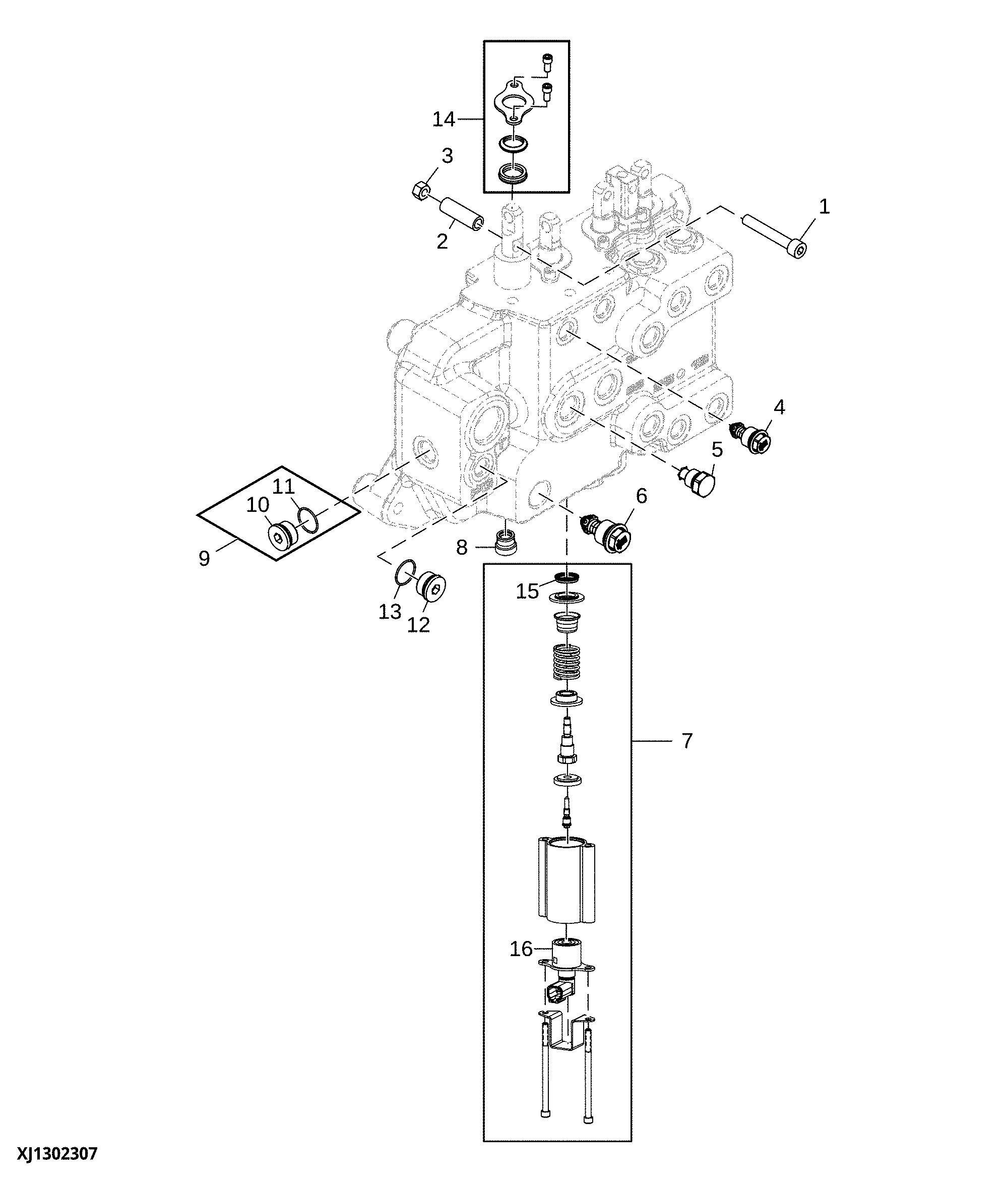 Bucket Valve Circuit, Loader Four Function Valve