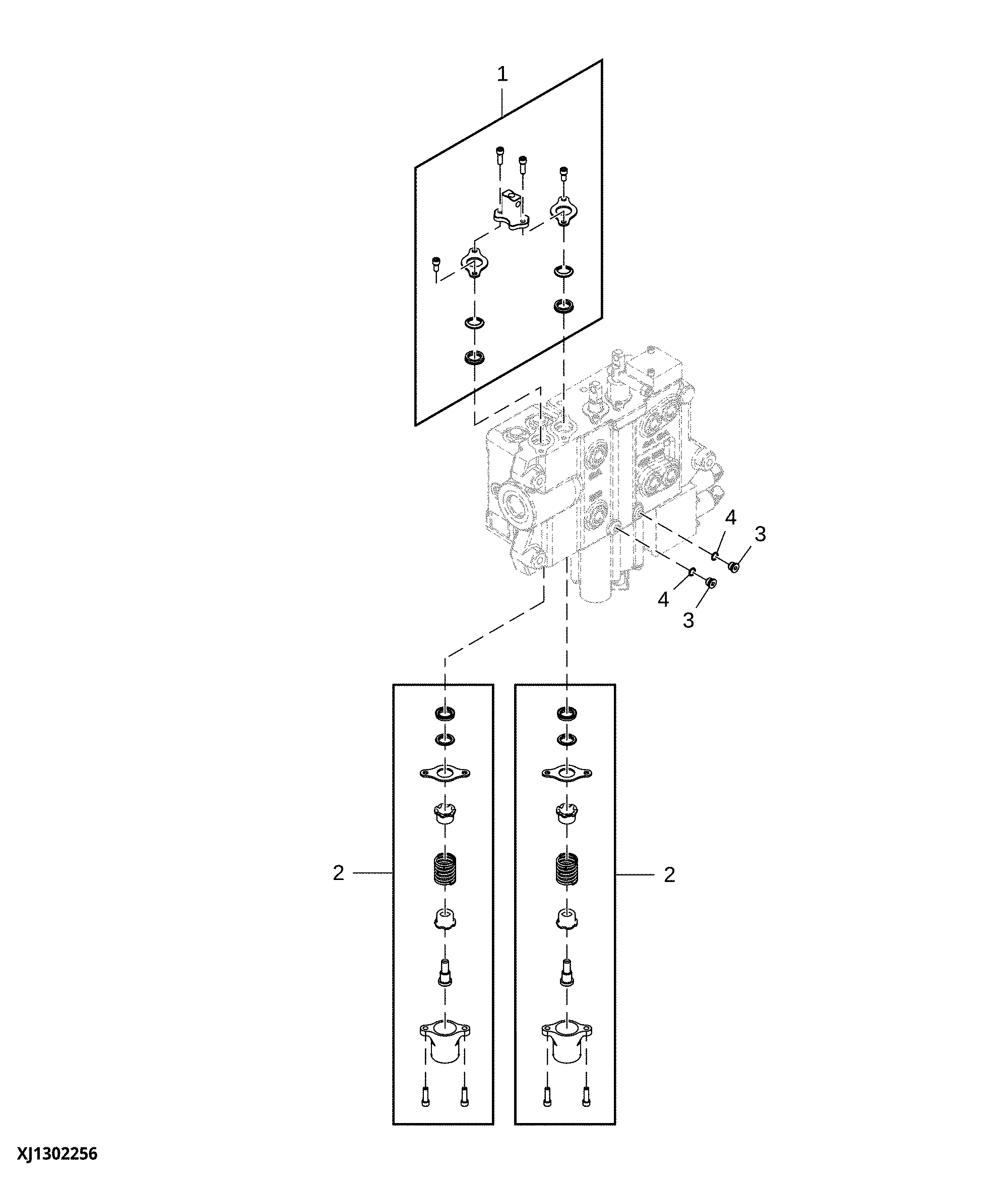 Stabilizer Valve Circuit, Loader Five Function Valve