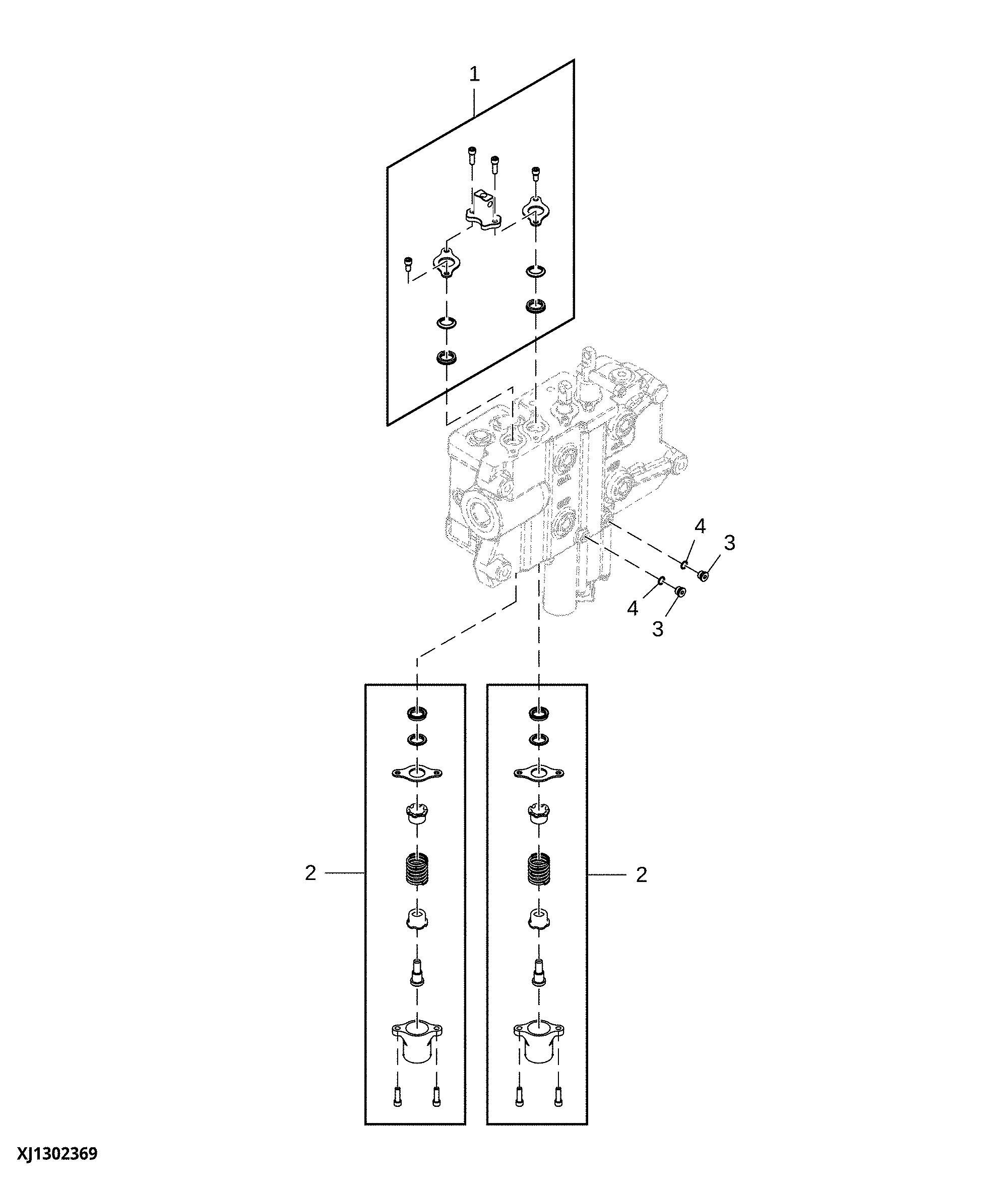 Stabilizer Valve Circuit, Loader Four Function Valve