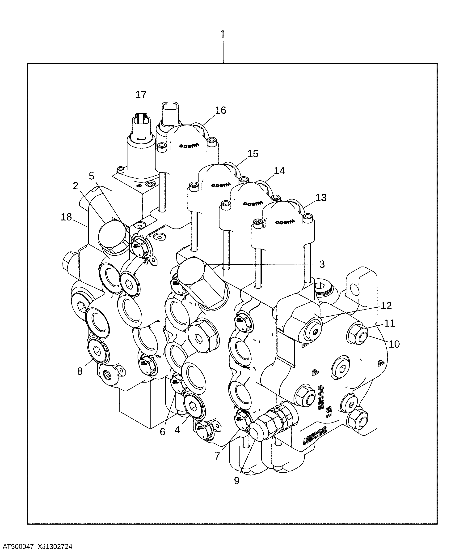 Hydraulic Actuated Control Valve, Fifth Function Pilot Control