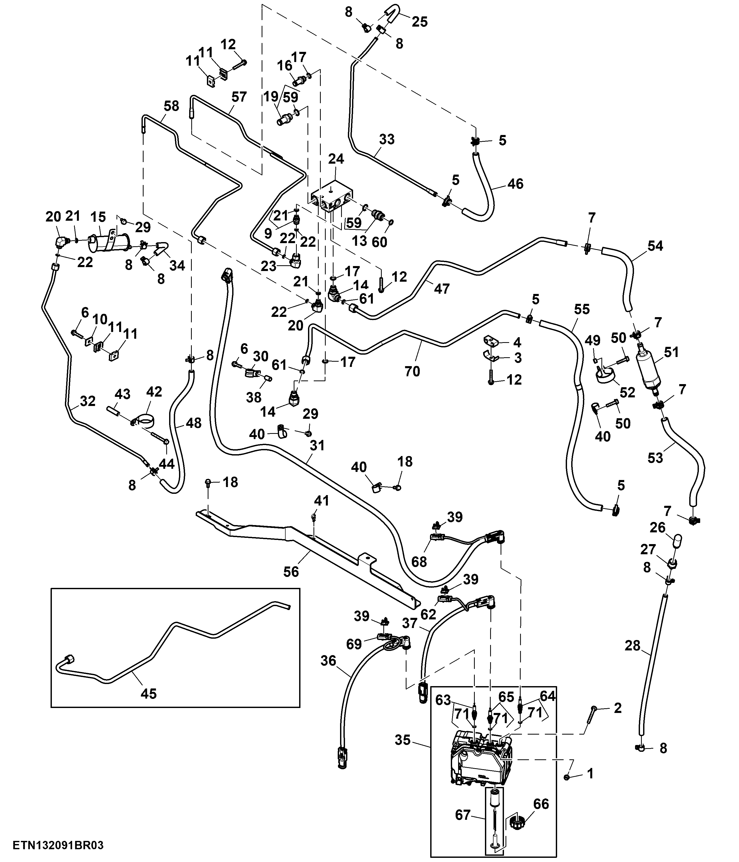 DEF Lines and Pump, 15.0 L Engine ( - 800140)